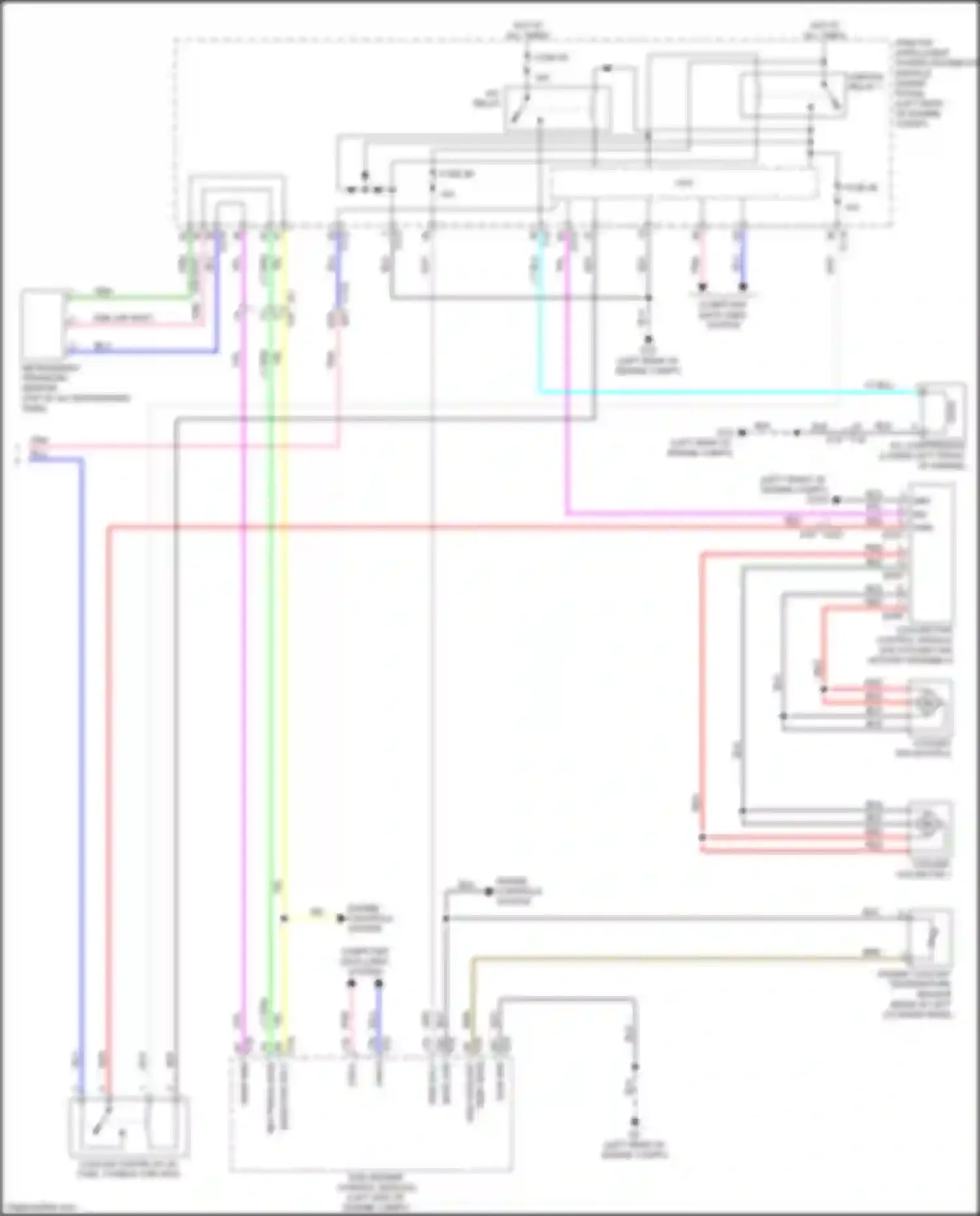 Wiring diagram a/c compressor for Infiniti QX60 I facelift (2016-2021) (1 of 2)
