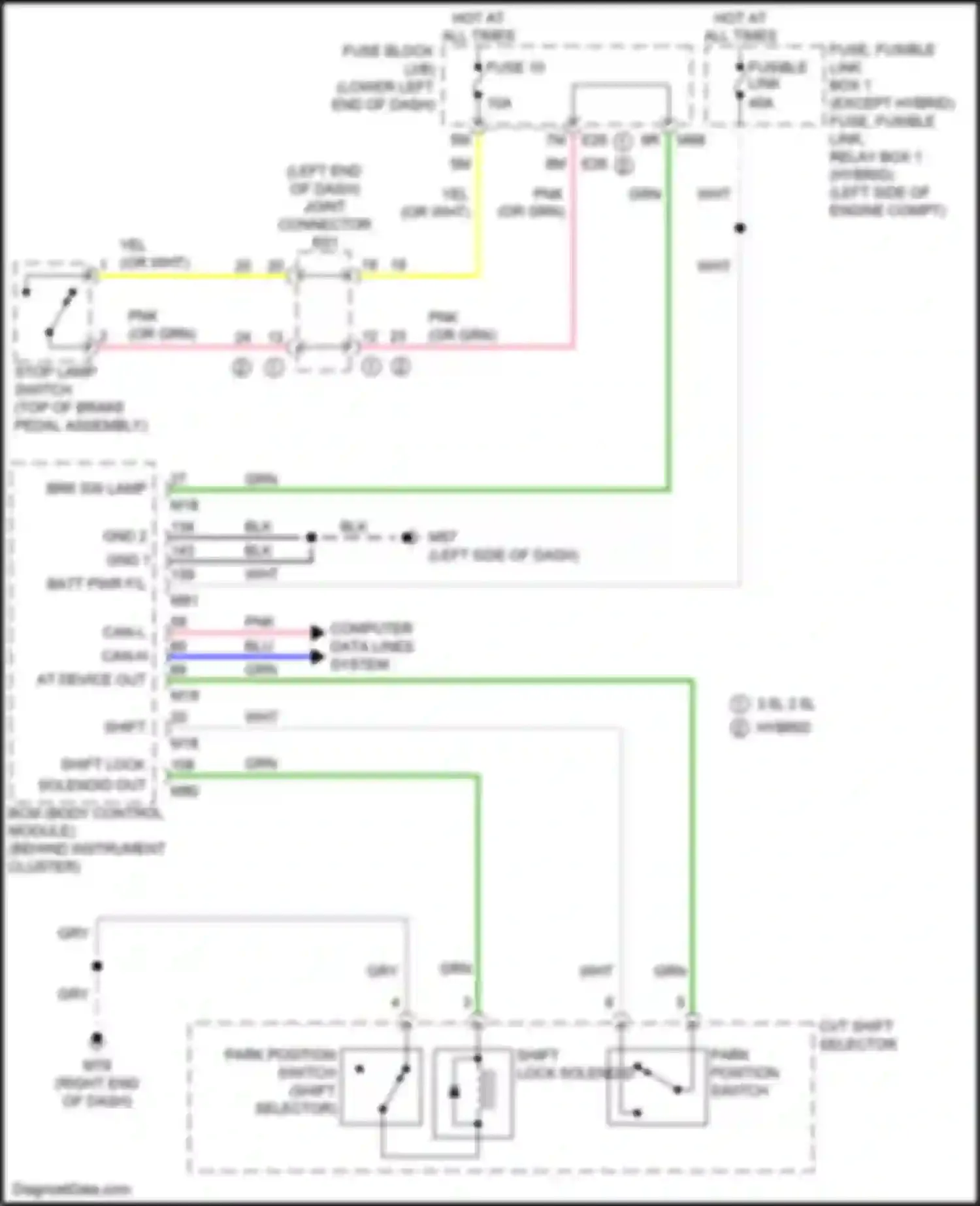 Wiring diagram at device out for Infiniti QX60 I facelift (2016-2021) (2 of 2)