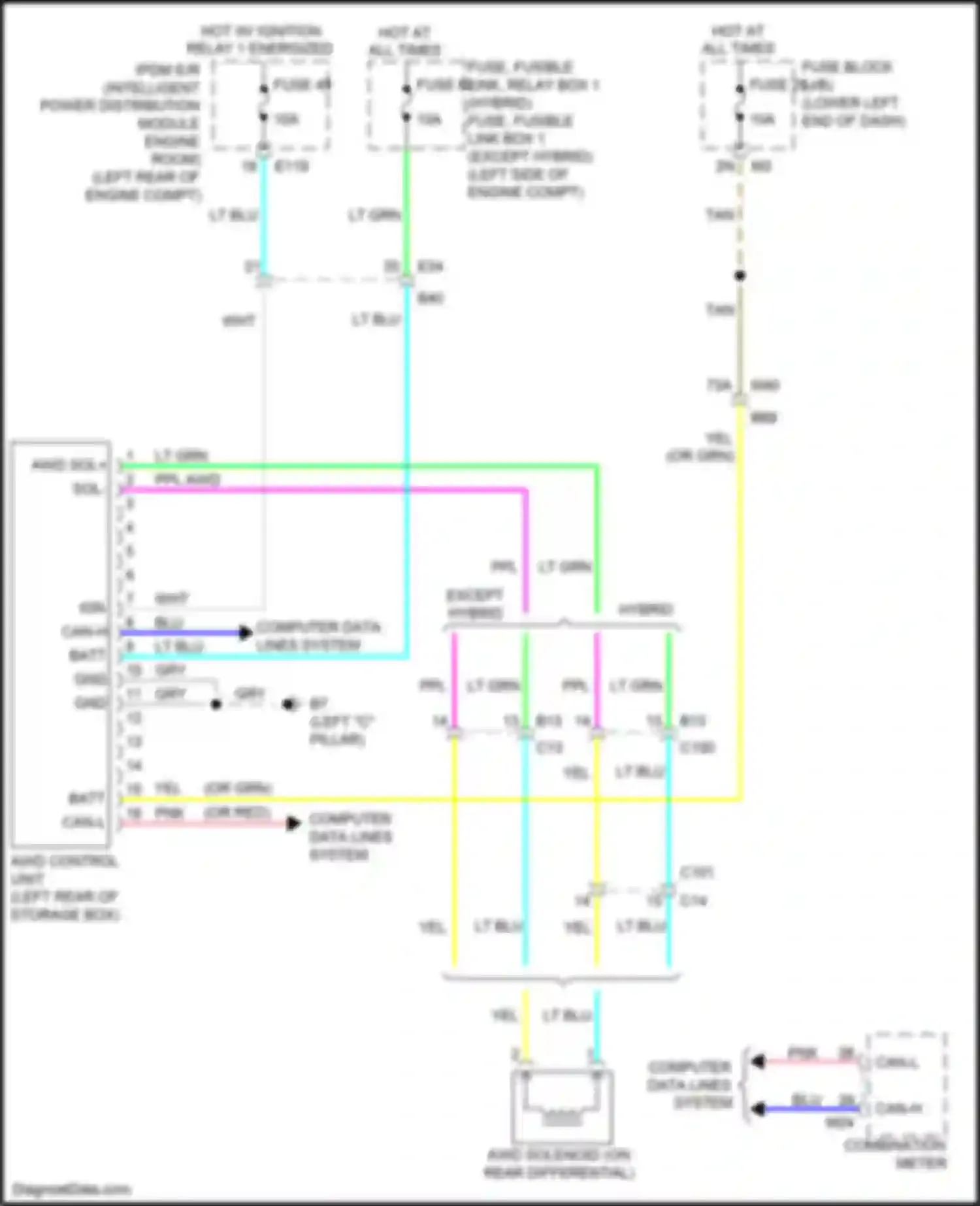 Wiring diagram computer data lines system for Infiniti QX60 I facelift (2016-2021) (93 of 102)