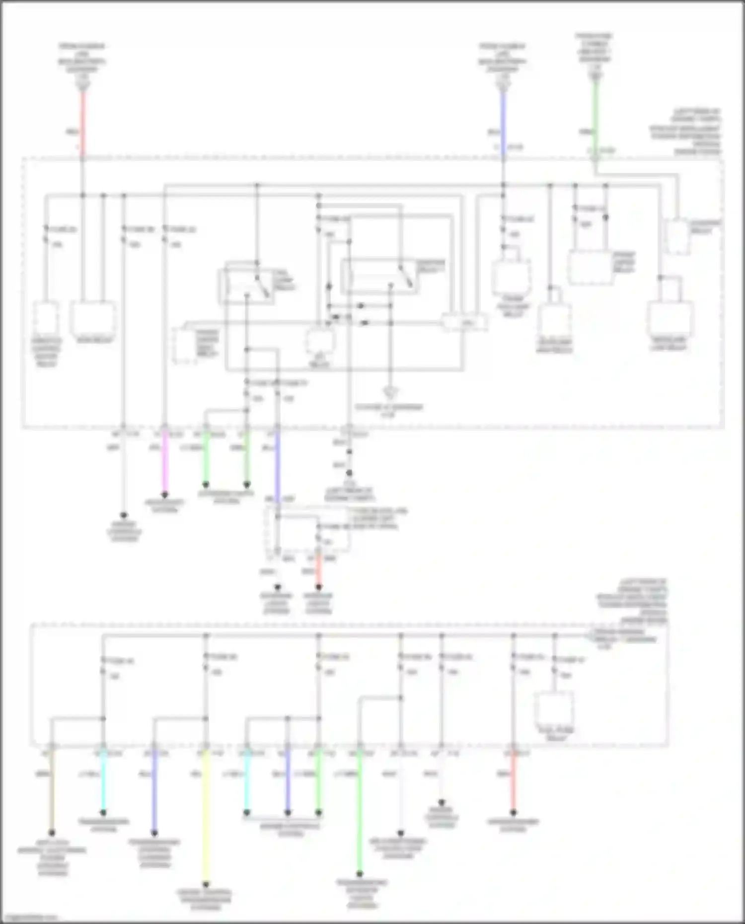 Wiring diagram ecm relay for Infiniti QX60 I facelift (2016-2021) (1 of 3)