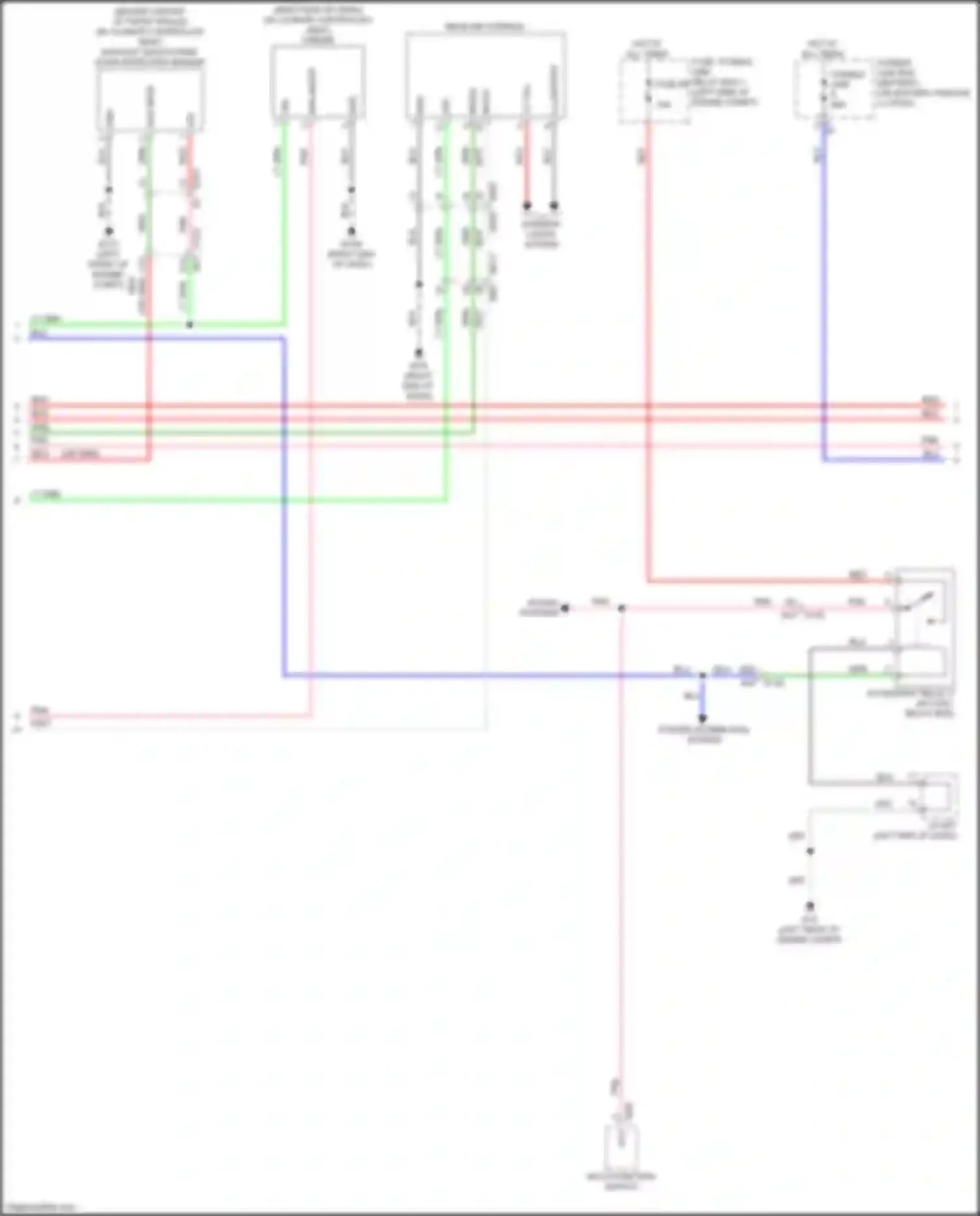 Wiring diagram exhaust gas/outside door detecting sensor for Infiniti QX60 I facelift (2016-2021) (1 of 2)