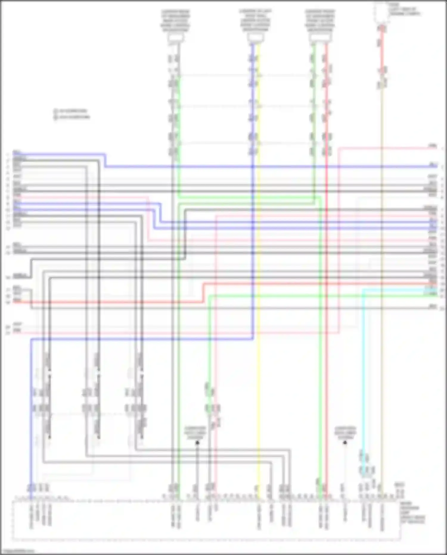 Wiring diagram front active noise control microphone for Infiniti QX60 I facelift (2016-2021) (1 of 2)
