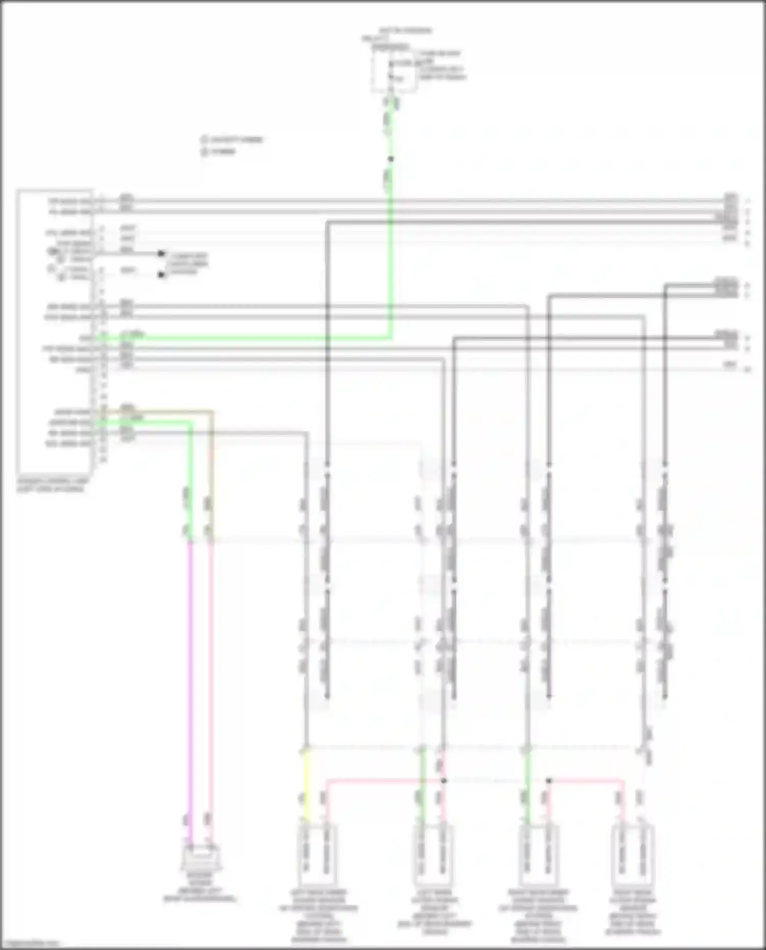 Wiring diagram frt sens gnd for Infiniti QX60 I facelift (2016-2021) (1 of 2)