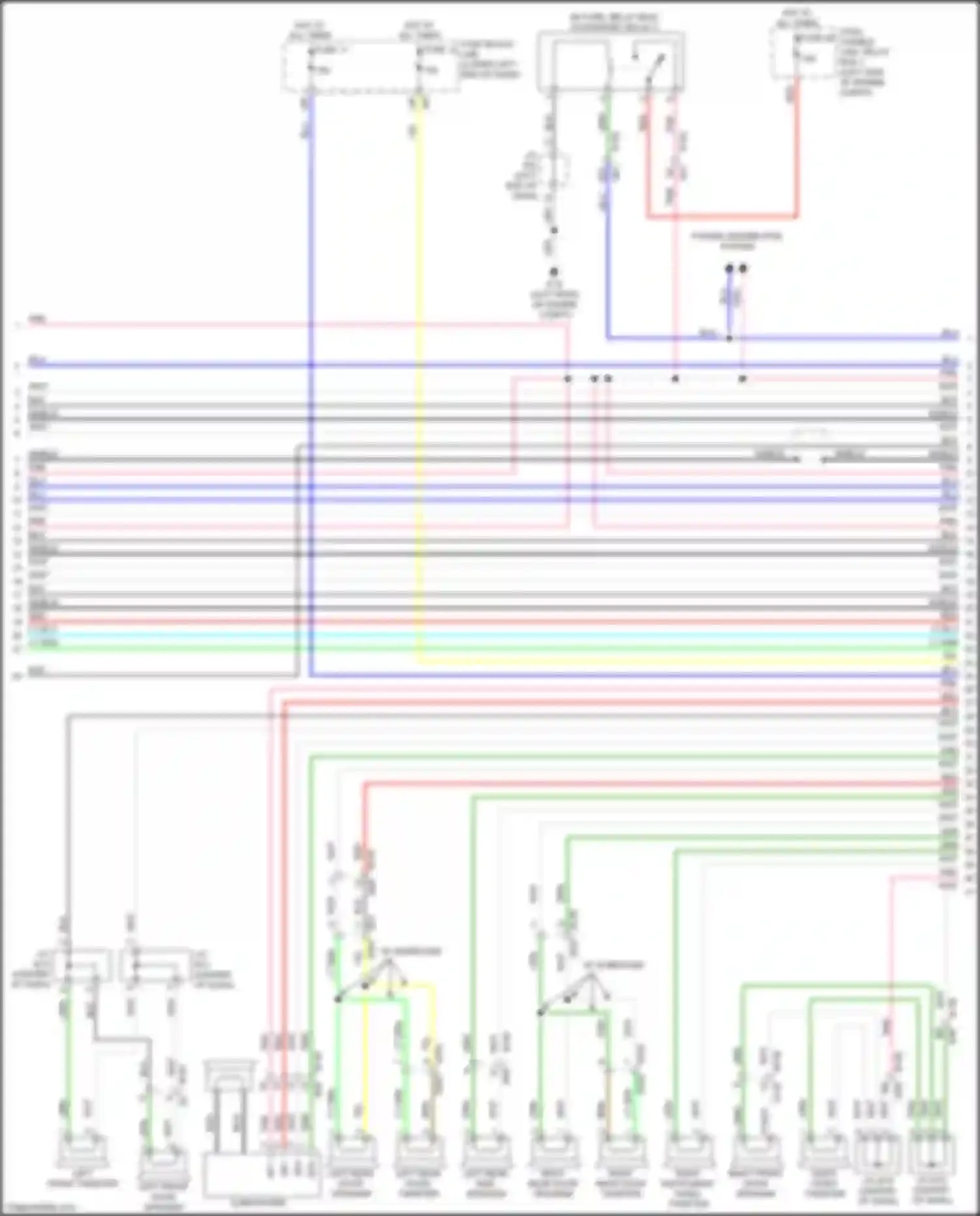 Wiring diagram fuse, fusible link, relay box 1 for Infiniti QX60 I facelift (2016-2021) (5 of 38)