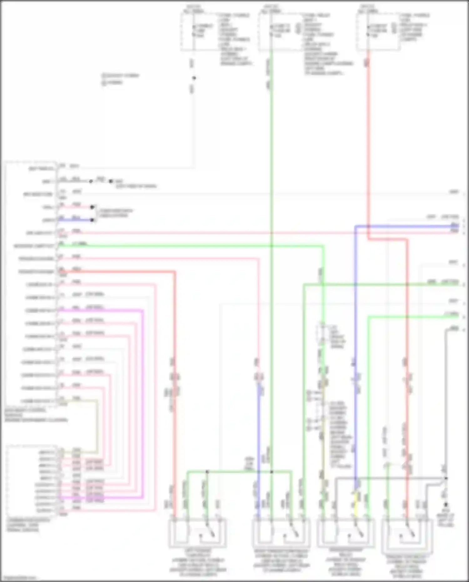 Wiring diagram fuse, relay box 1 for Infiniti QX60 I facelift (2016-2021) (3 of 5)