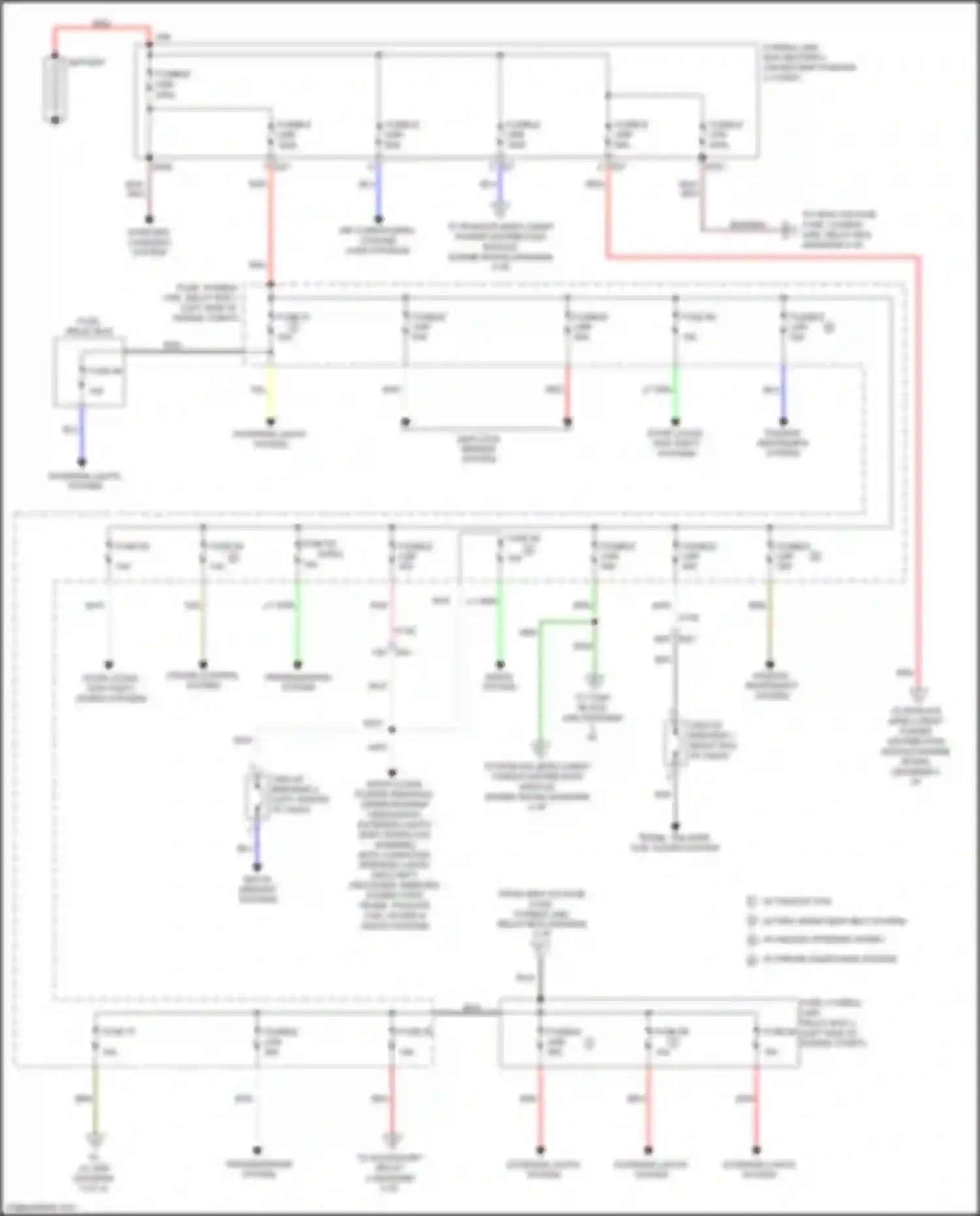 Wiring diagram fusible link i for Infiniti QX60 I facelift (2016-2021) (4 of 4)