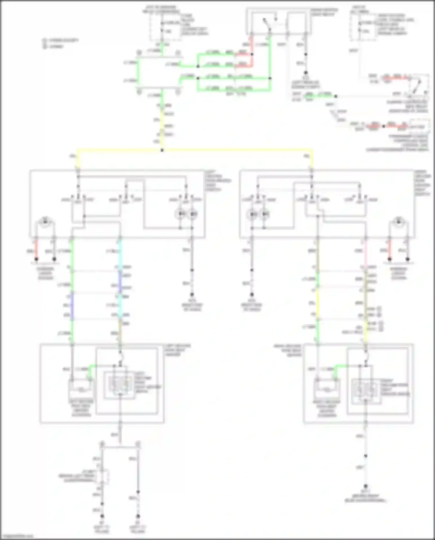 Wiring diagram left "c" pillar) for Infiniti QX60 I facelift (2016-2021) (20 of 24)