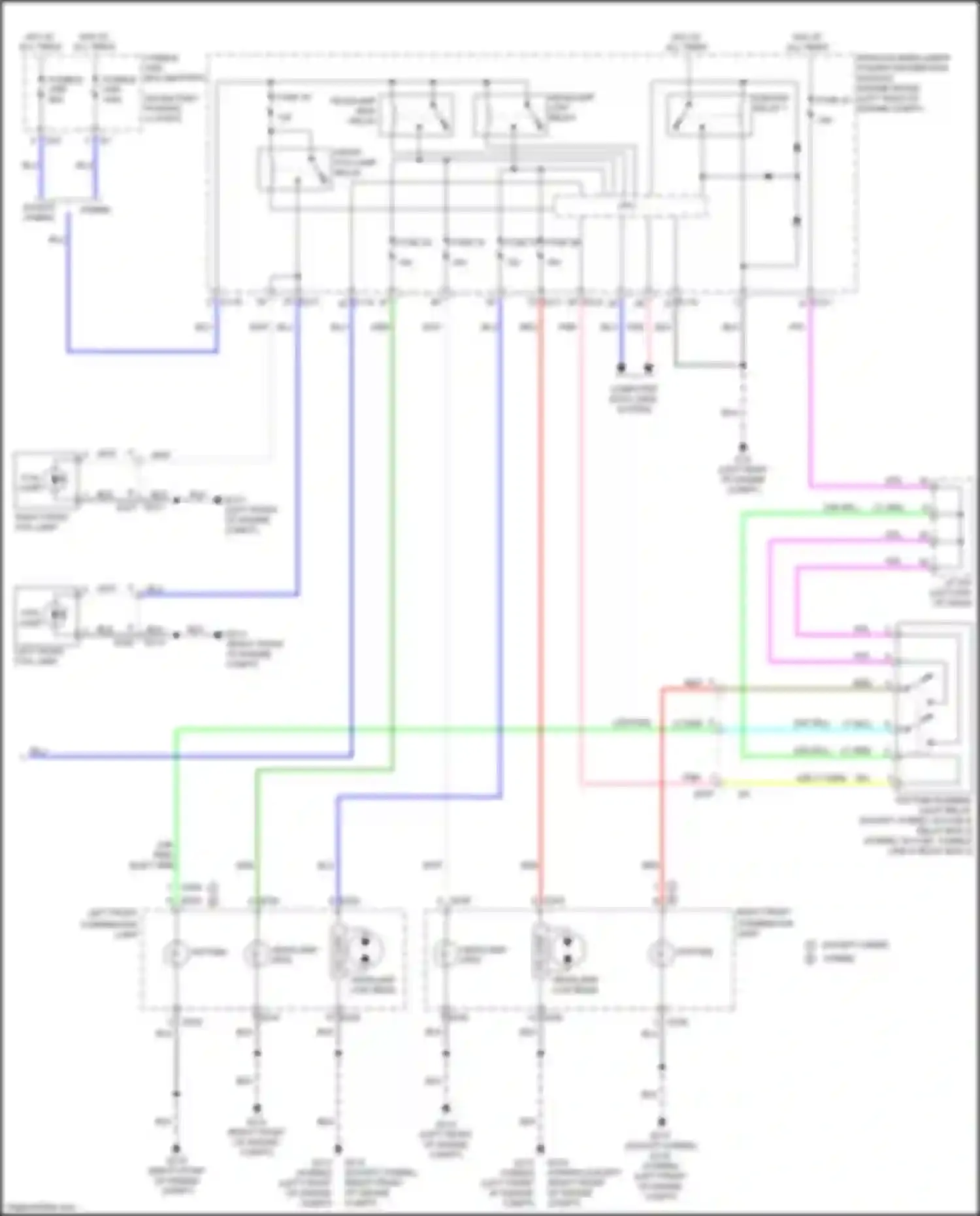 Wiring diagram left front fog lamp for Infiniti QX60 I facelift (2016-2021) (2 of 3)