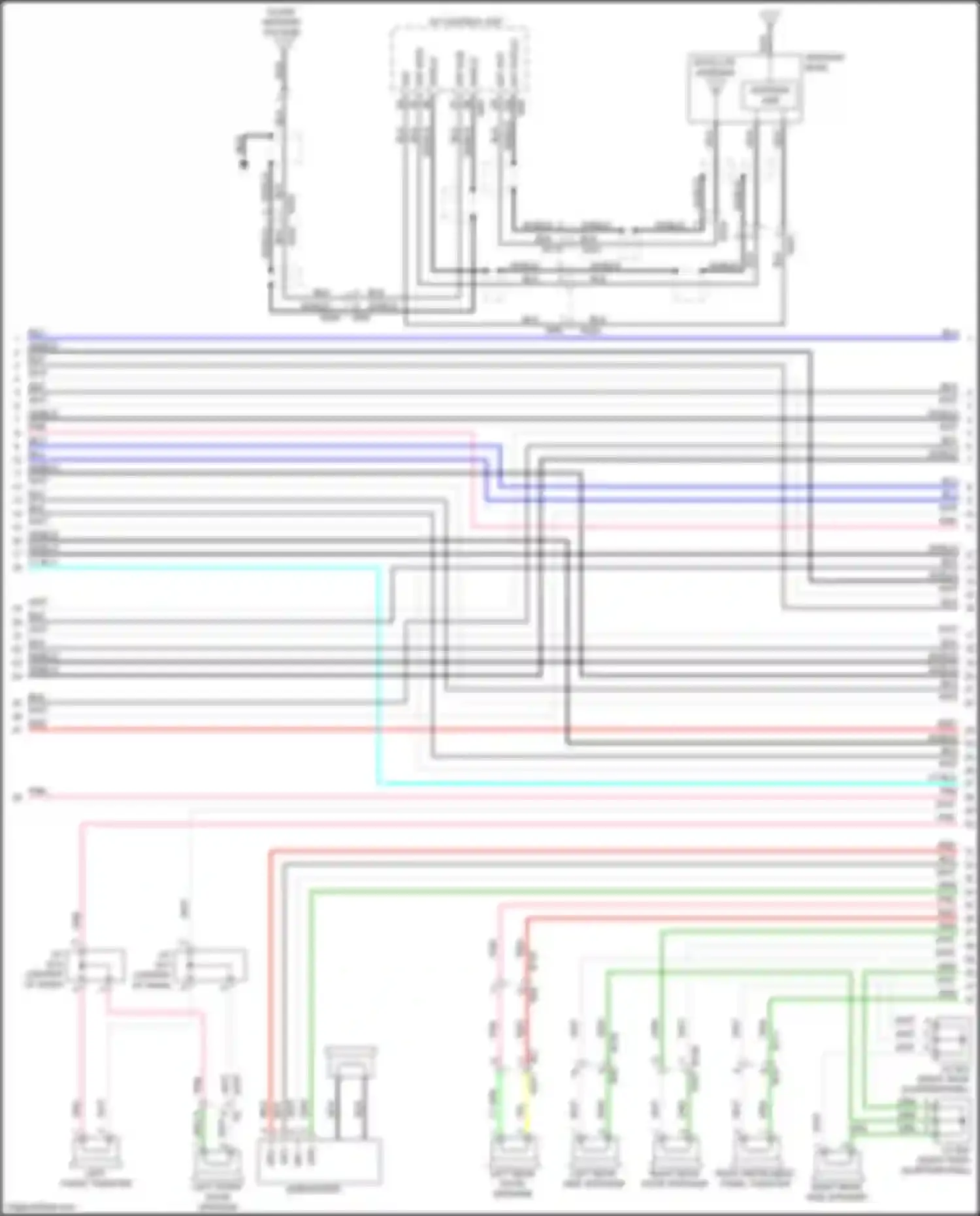Wiring diagram left front tweeter for Infiniti QX60 I facelift (2016-2021) (2 of 6)