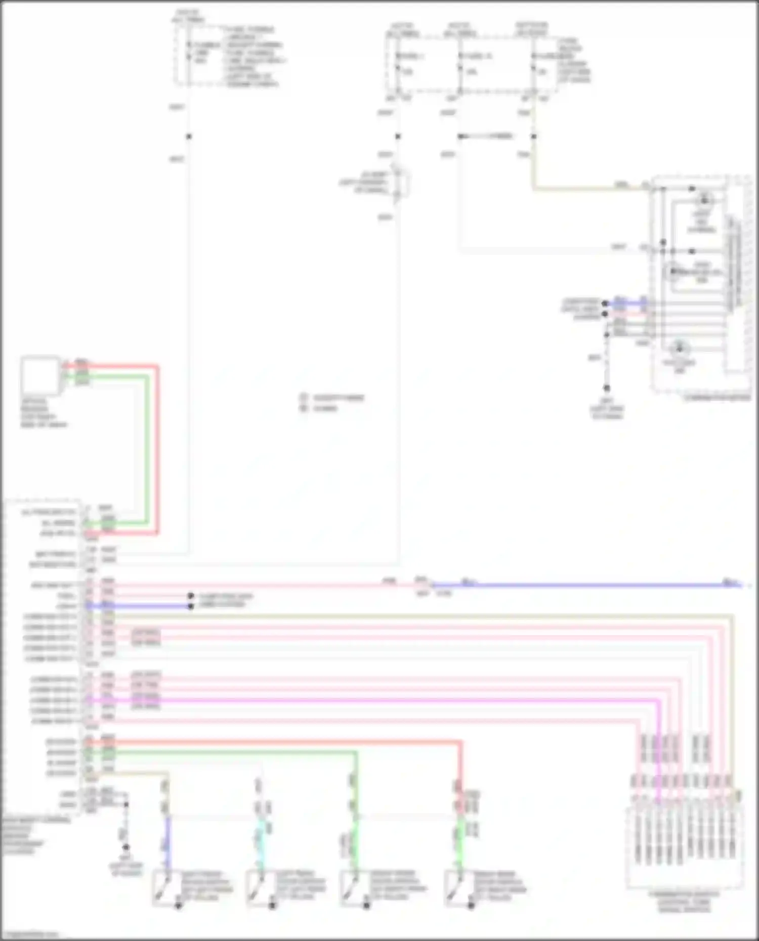 Wiring diagram optical sensor for Infiniti QX60 I facelift (2016-2021) (1 of 3)
