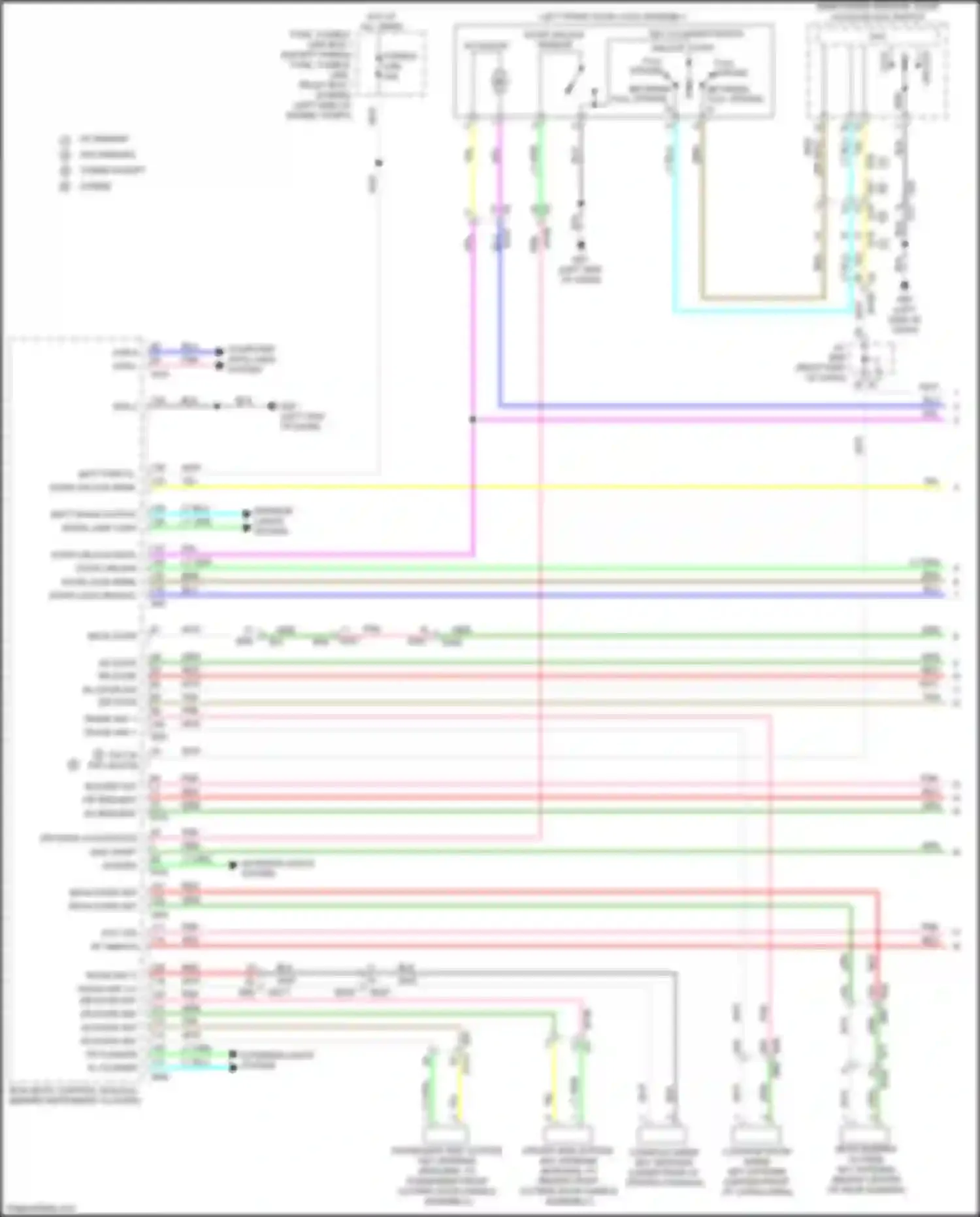 Wiring diagram rr door sw for Infiniti QX60 I facelift (2016-2021) (4 of 8)