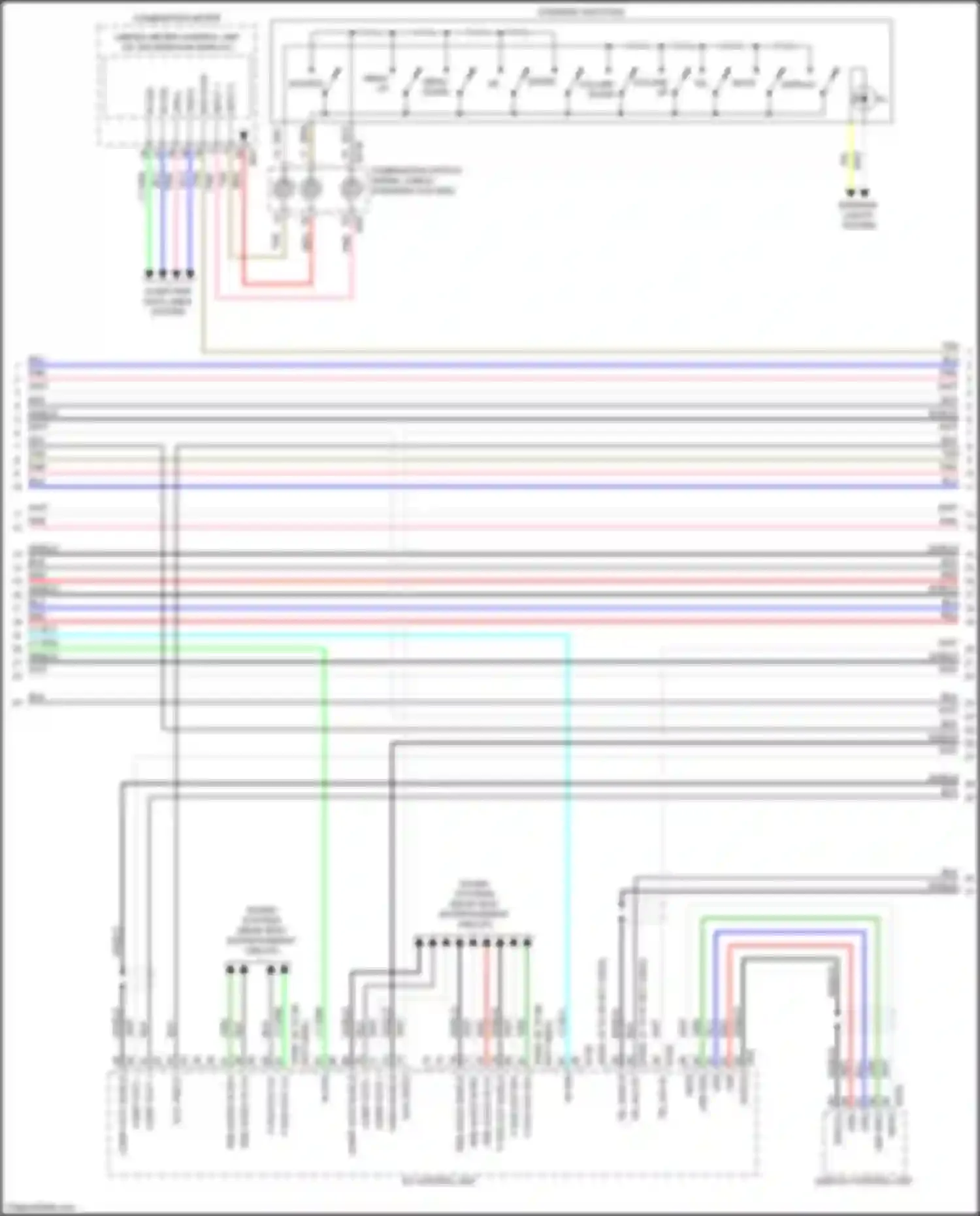 Wiring diagram usb d- for Infiniti QX60 I facelift (2016-2021) (1 of 8)