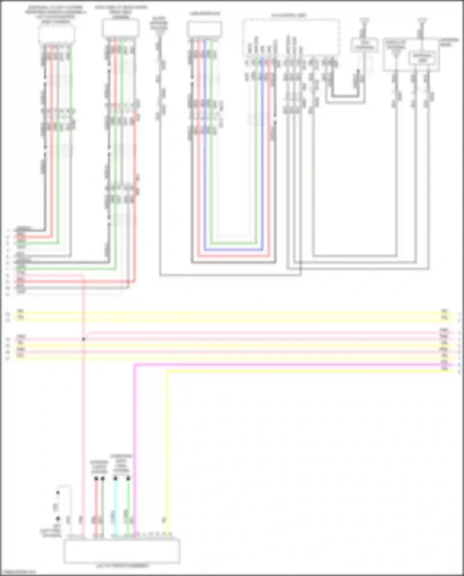 QX60 Infiniti I (2013-2016): Navigation circuit, except hybrid w/ surround (9 of 13)