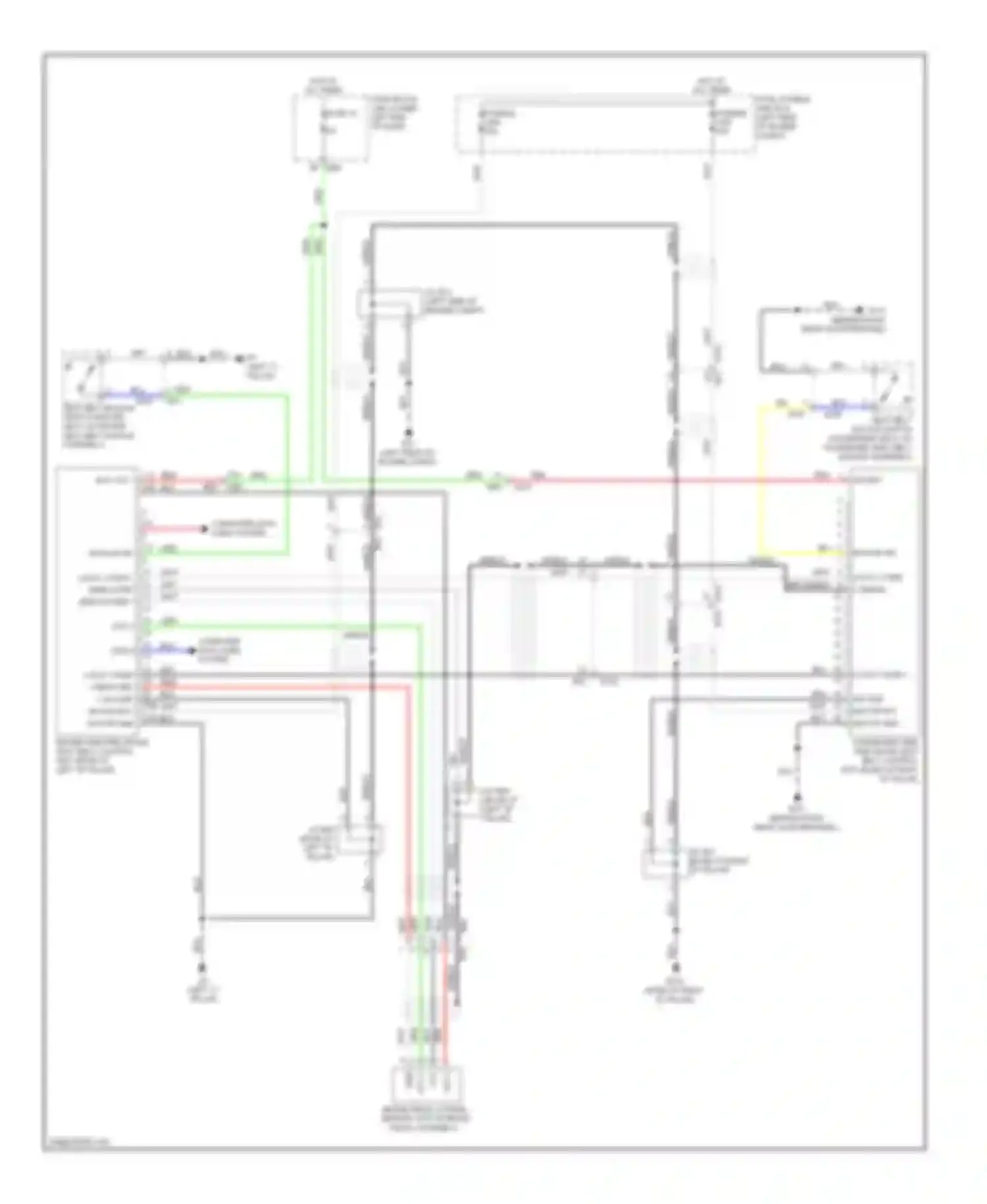 QX60 Infiniti I (2013-2016): Passive restraints circuit, except hybrid
