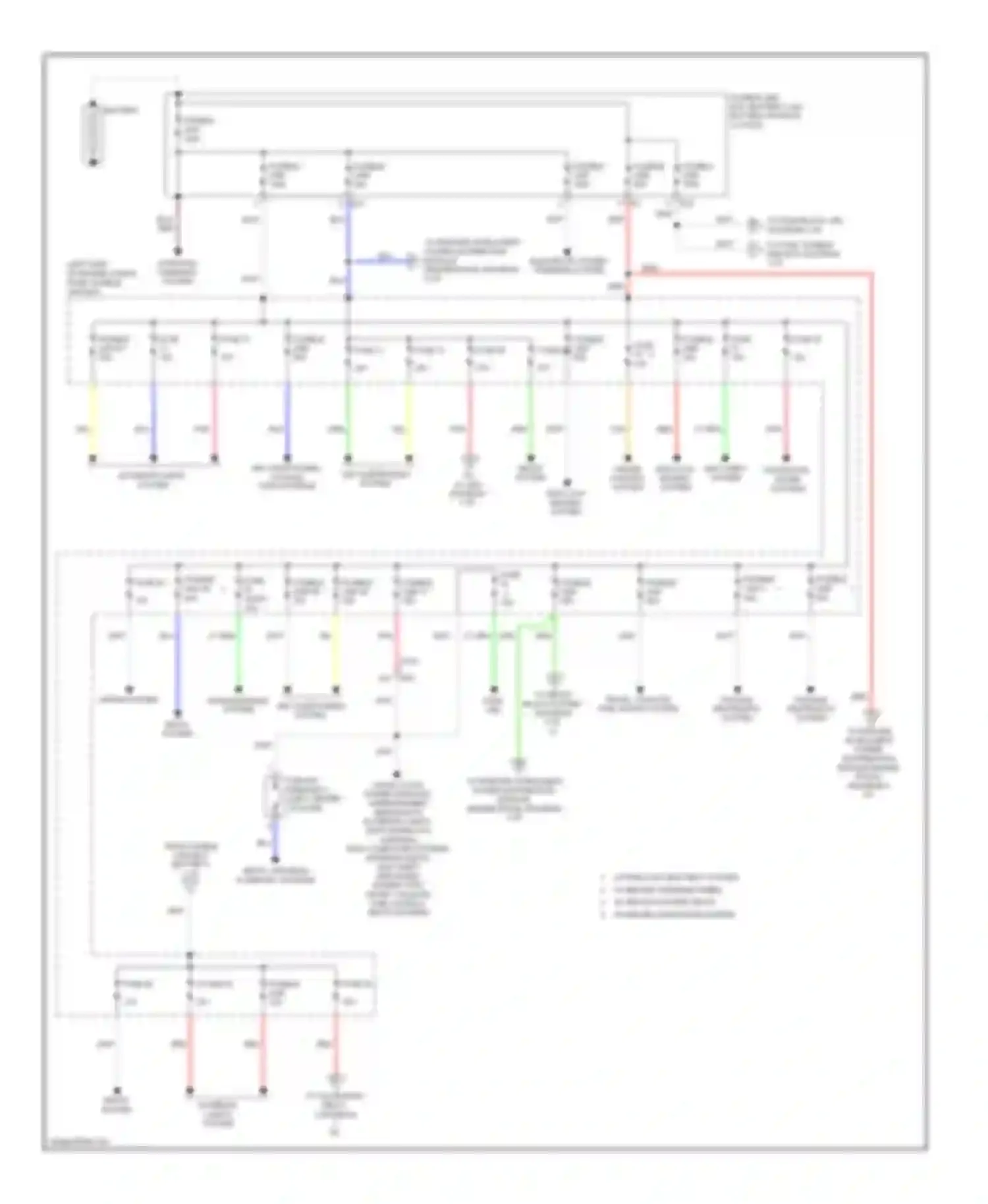 QX60 Infiniti I (2013-2016): Power distribution circuit, except hybrid (1 of 4)