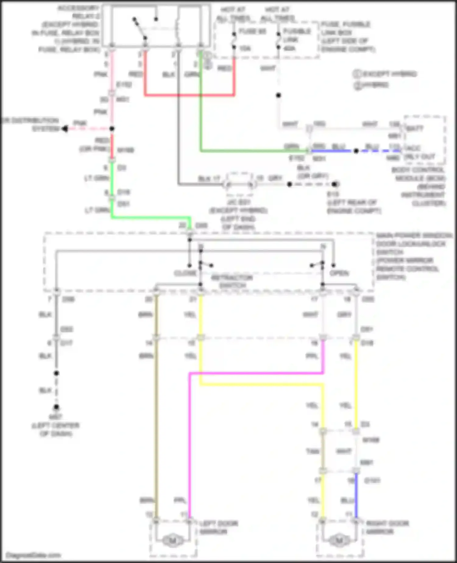 Wiring diagram accessory relay 2 for Infiniti QX60 I (2013-2016) (6 of 10)