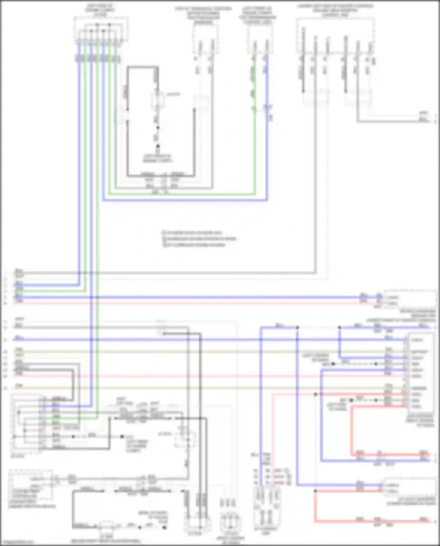 Wiring diagram around view monitor control unit for Infiniti QX60 I (2013-2016) (3 of 4)