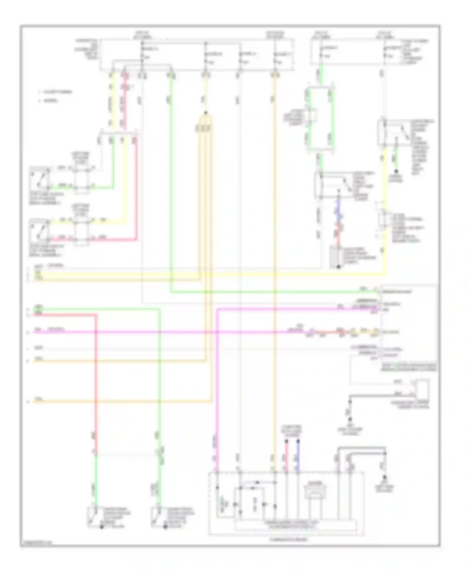 Wiring diagram fuse, fusible link box (left side for Infiniti QX60 I (2013-2016) (1 of 3)