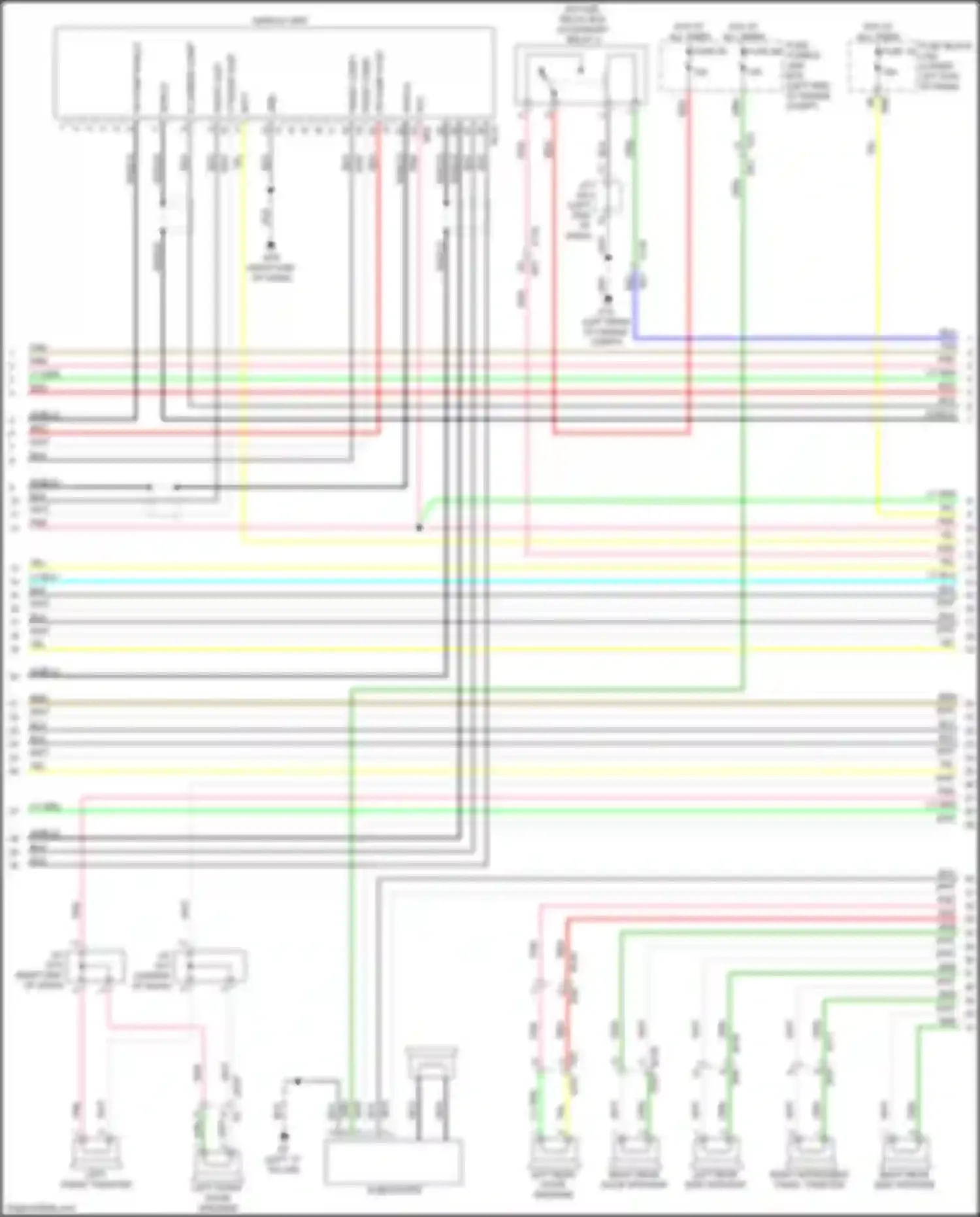 Wiring diagram left "c" pillar) for Infiniti QX60 I (2013-2016) (2 of 35)