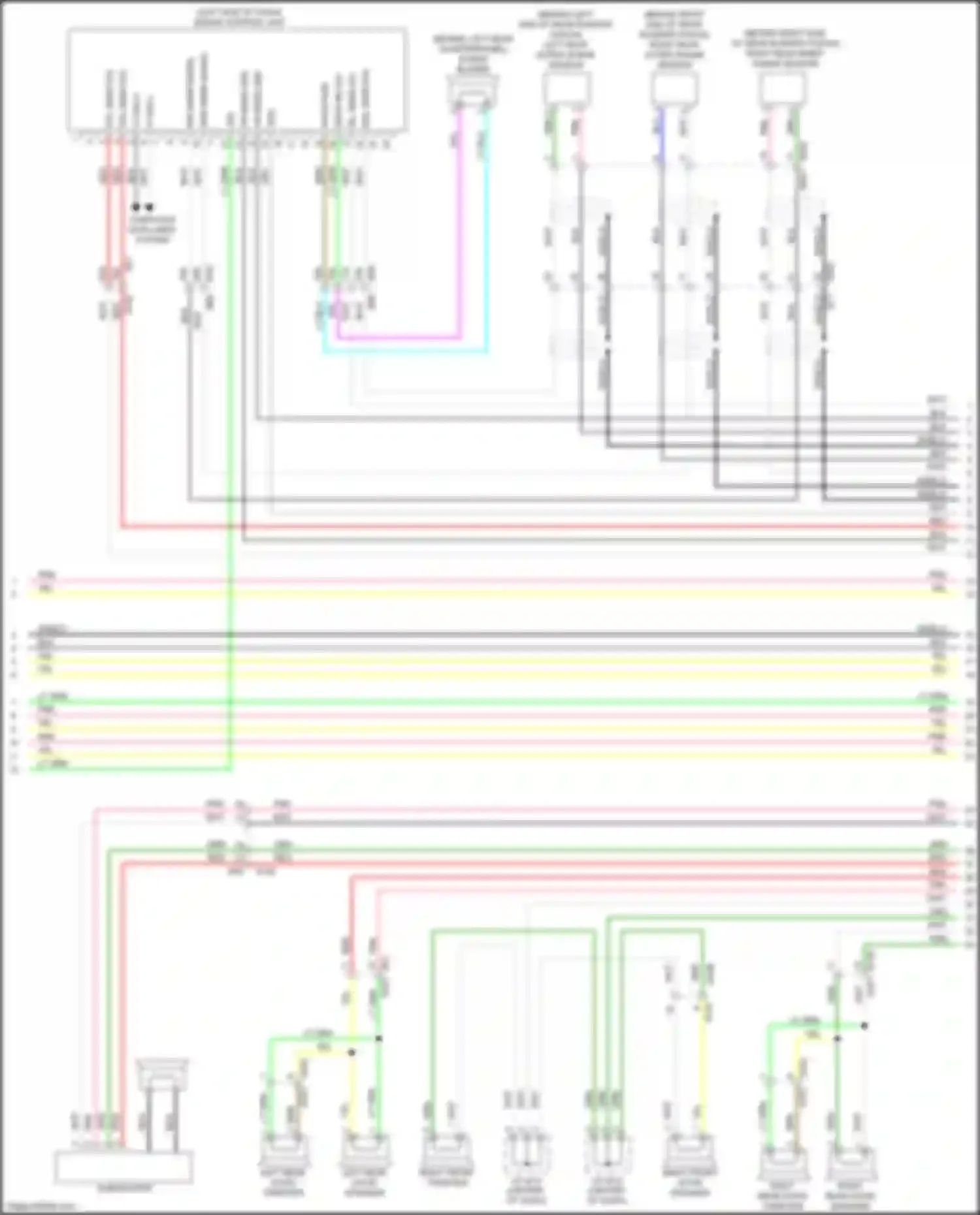 Wiring diagram left rear door speaker for Infiniti QX60 I (2013-2016) (5 of 18)