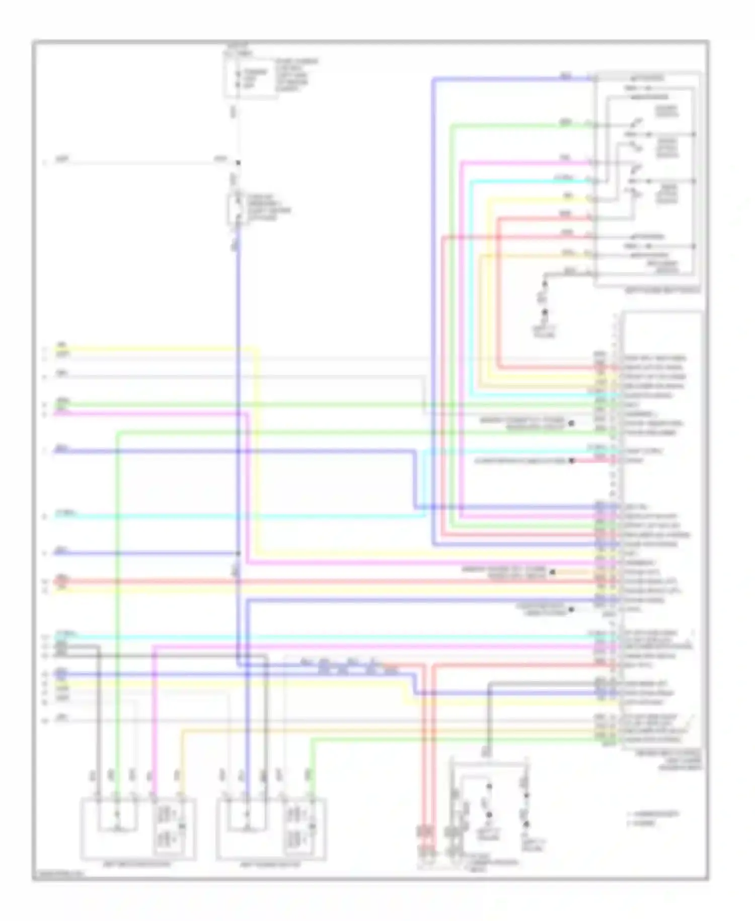 Wiring diagram memory power tilt, power telescopic circuit for Infiniti QX60 I (2013-2016) (2 of 2)