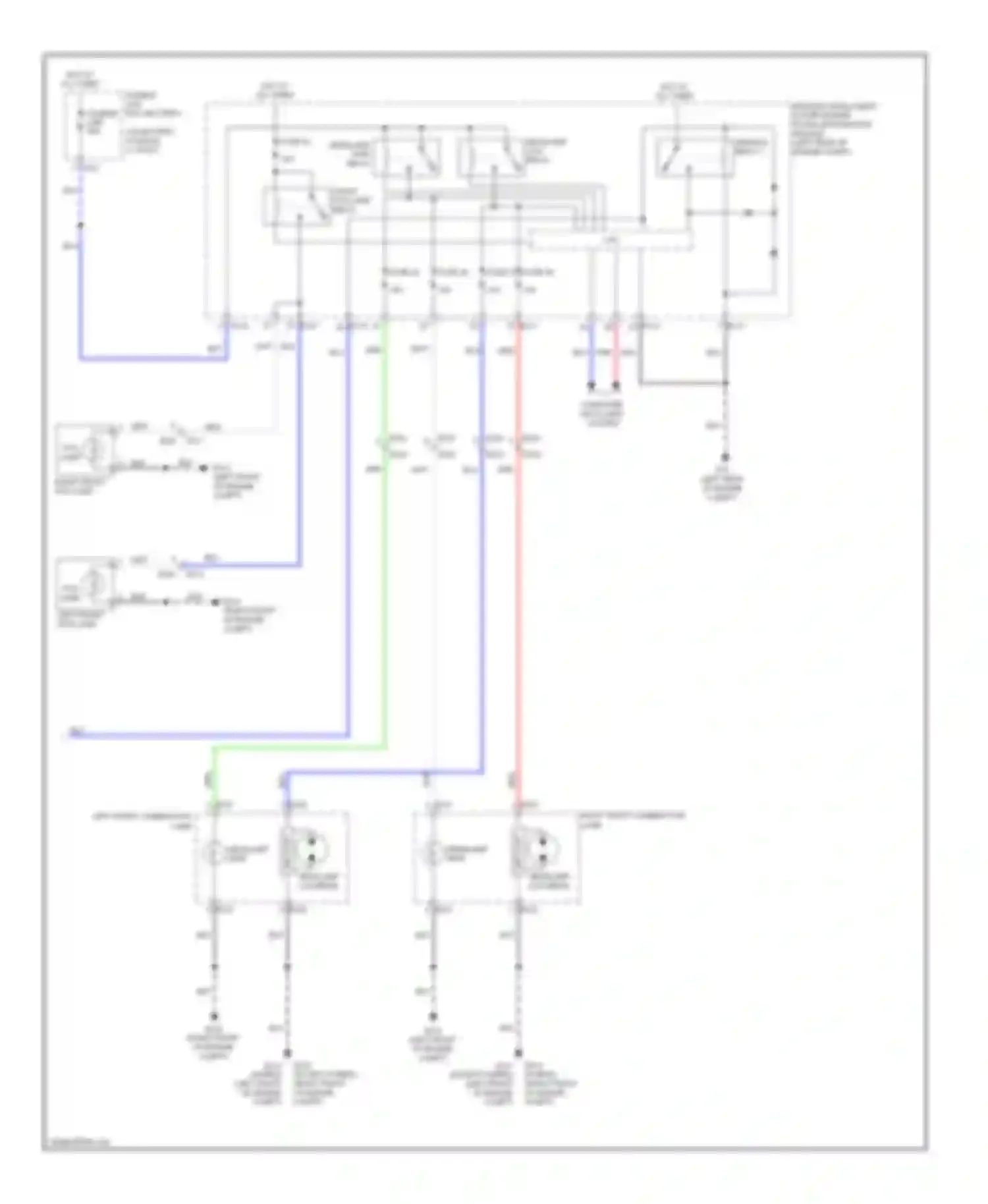 Wiring diagram right front combination lamp for Infiniti QX60 I (2013-2016) (3 of 4)