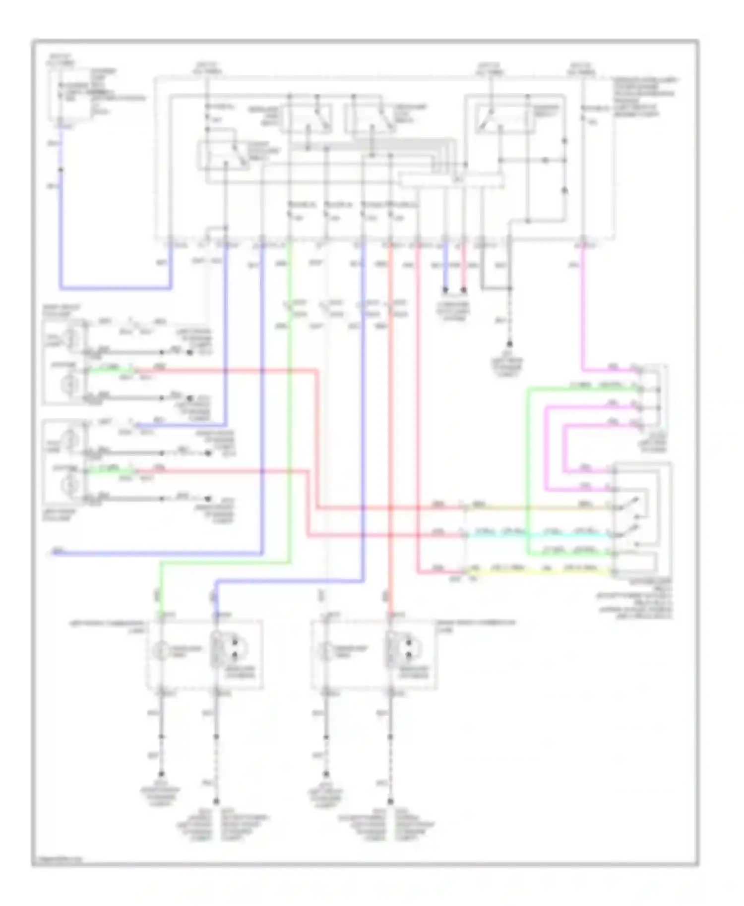 Wiring diagram right front combination lamp for Infiniti QX60 I (2013-2016) (2 of 4)