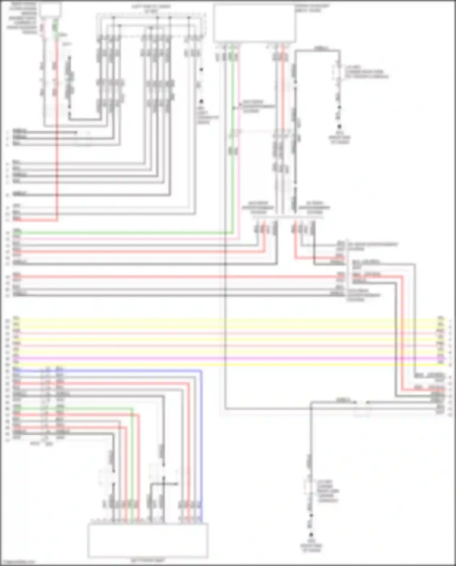 Wiring diagram right front outer sonar sensor for Infiniti QX60 I (2013-2016) (2 of 4)