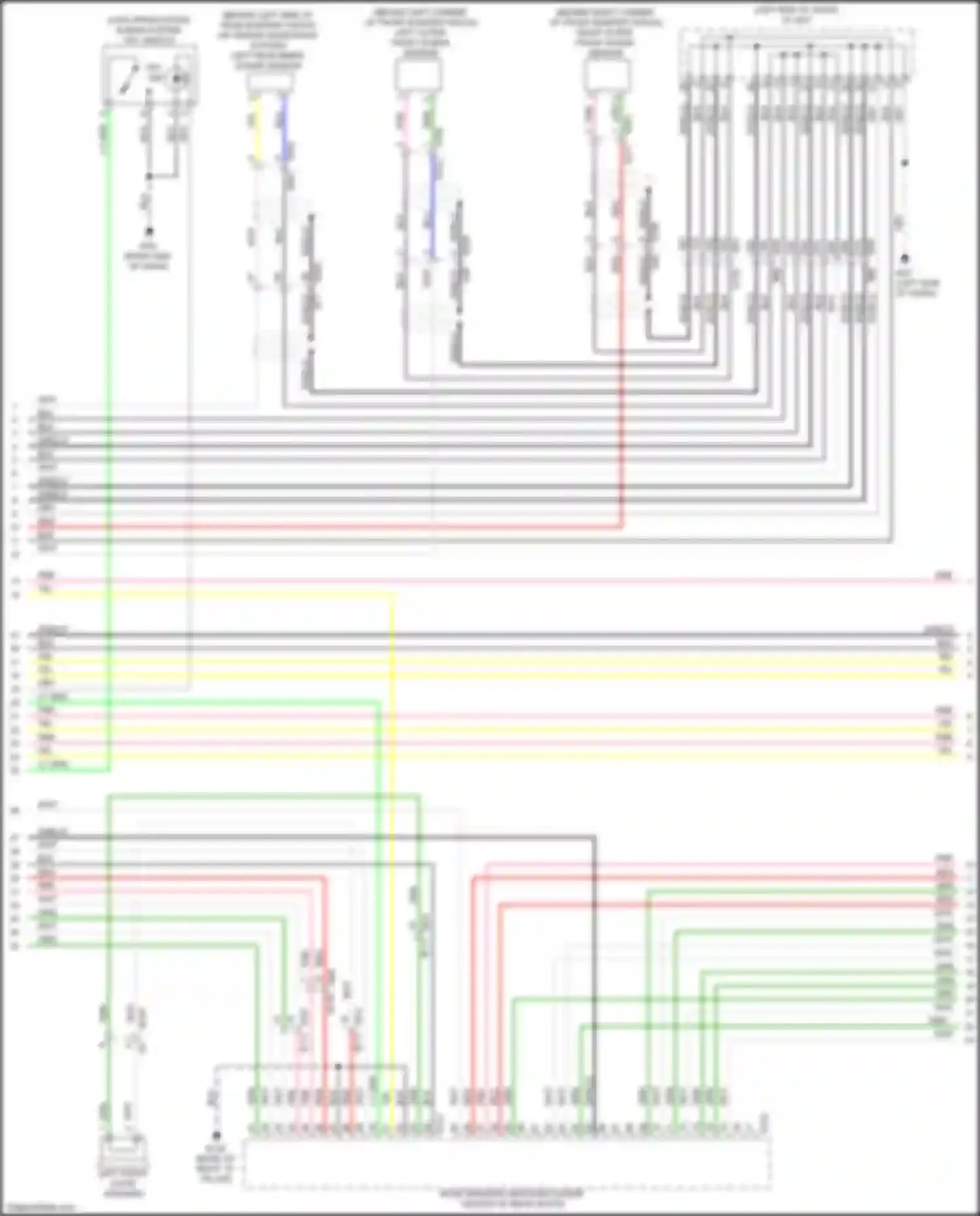 Wiring diagram right outer front sonar sensor for Infiniti QX60 I (2013-2016) (1 of 4)