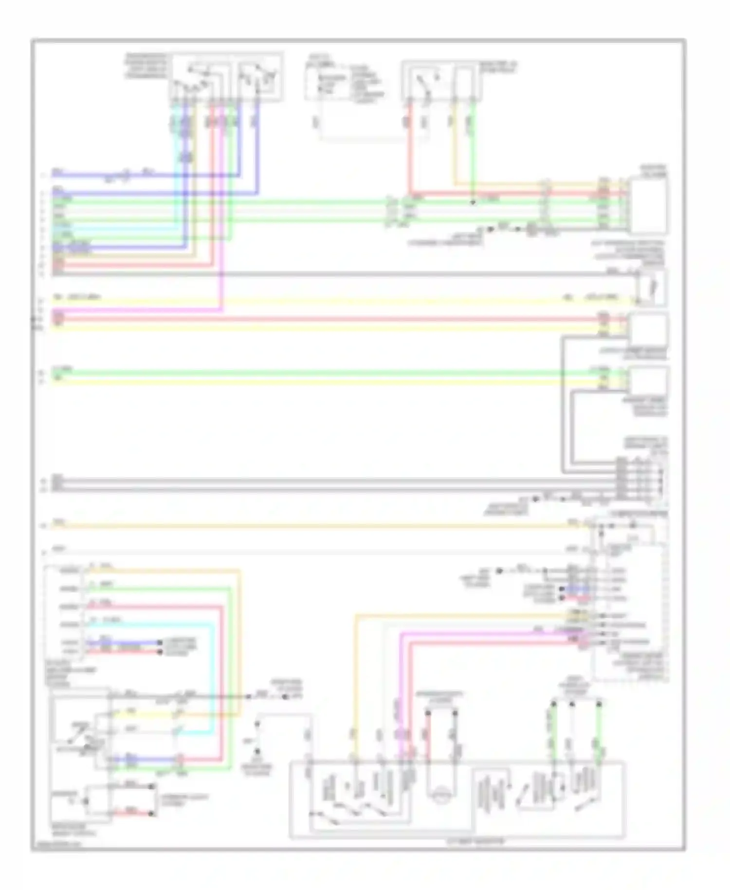 Wiring diagram unified meter control unit (w/ information for Infiniti QX60 I (2013-2016) (1 of 2)
