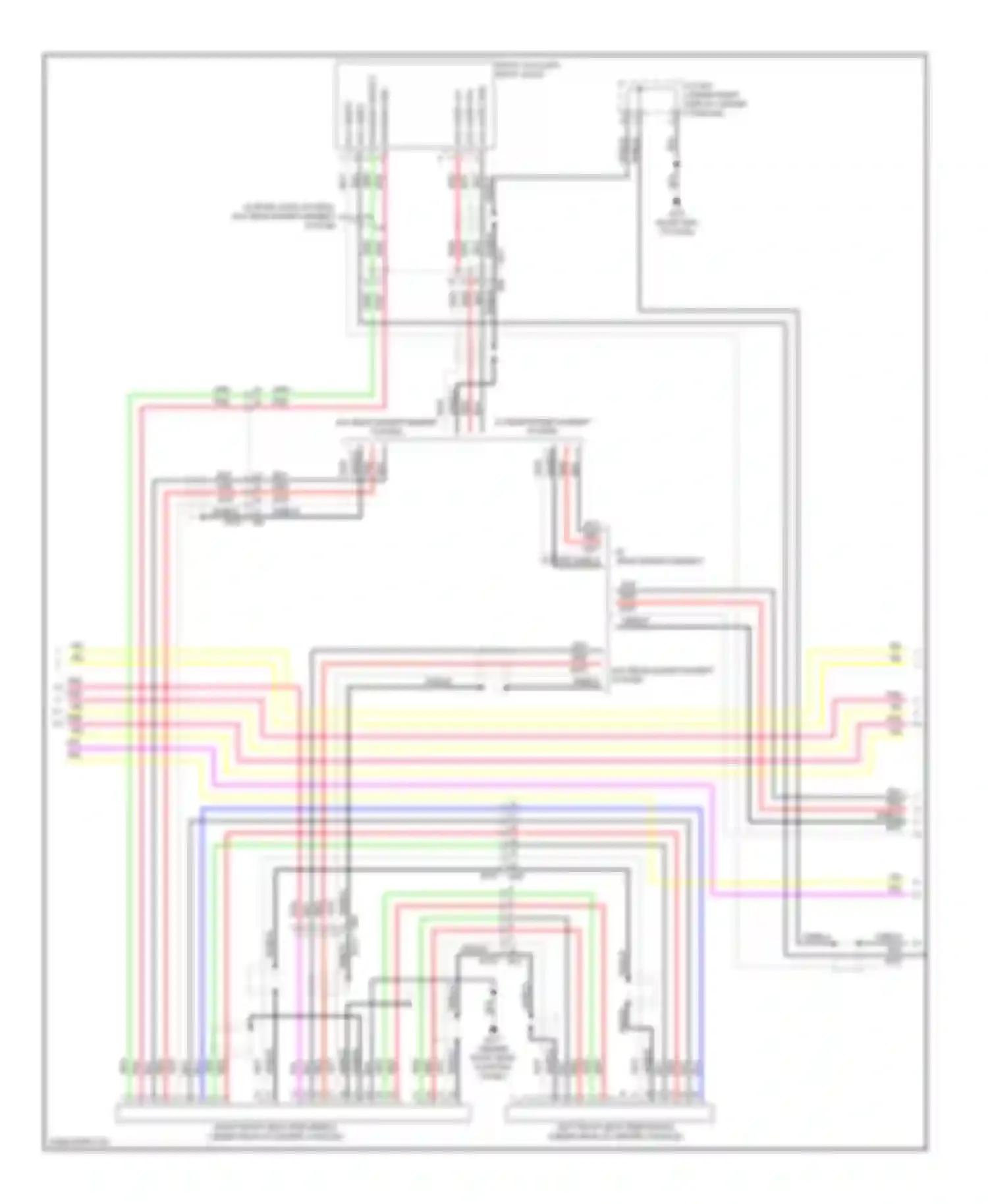 Wiring diagram w/ bose audio system, w/o rear entertainment system for Infiniti QX60 I (2013-2016) (1 of 4)