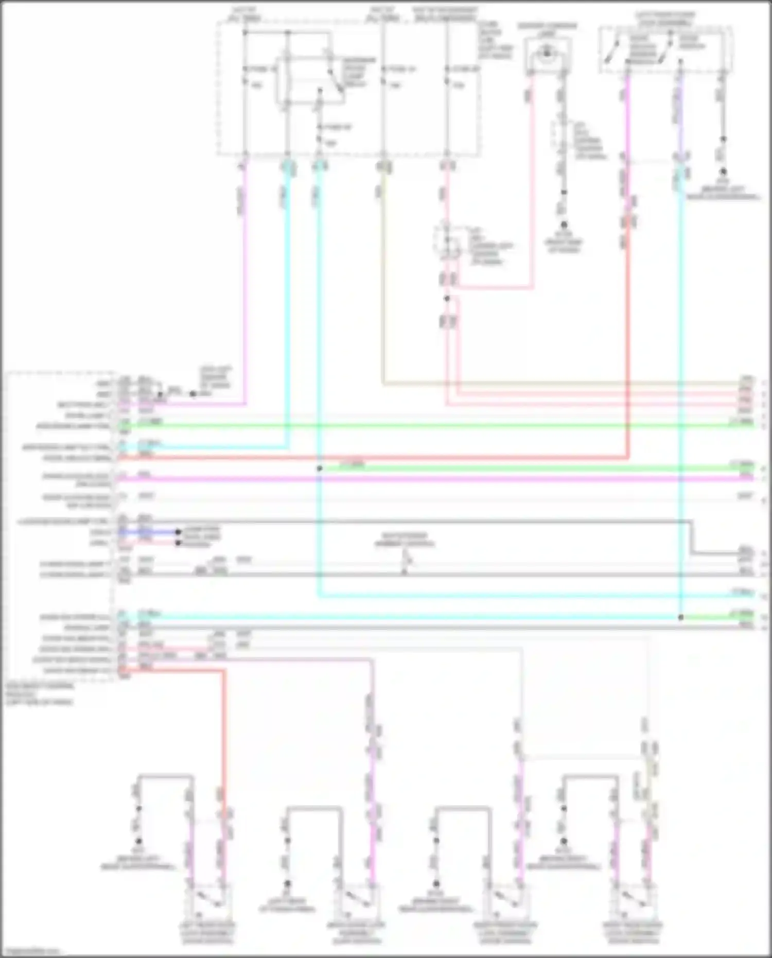 QX60 Infiniti II (2021-2024): Courtesy lamps circuit (1 of 6)