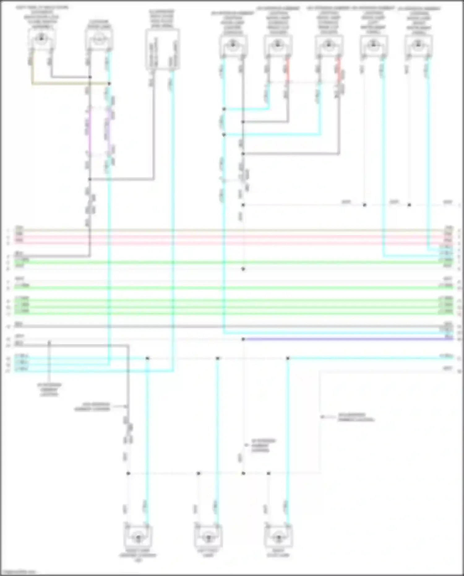 QX60 Infiniti II (2021-2024): Courtesy lamps circuit (4 of 6)