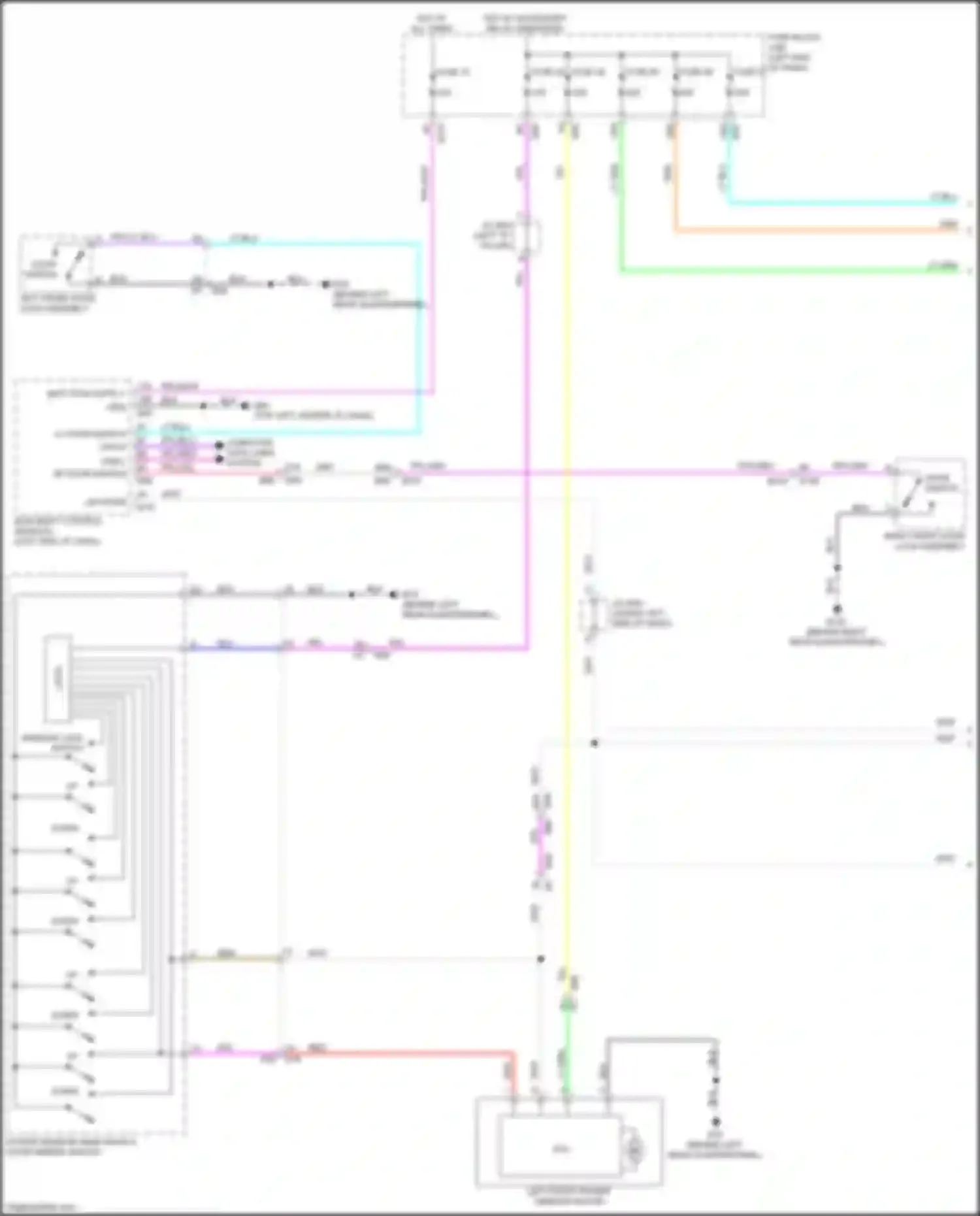 QX60 Infiniti II (2021-2024): Power windows circuit (1 of 2)