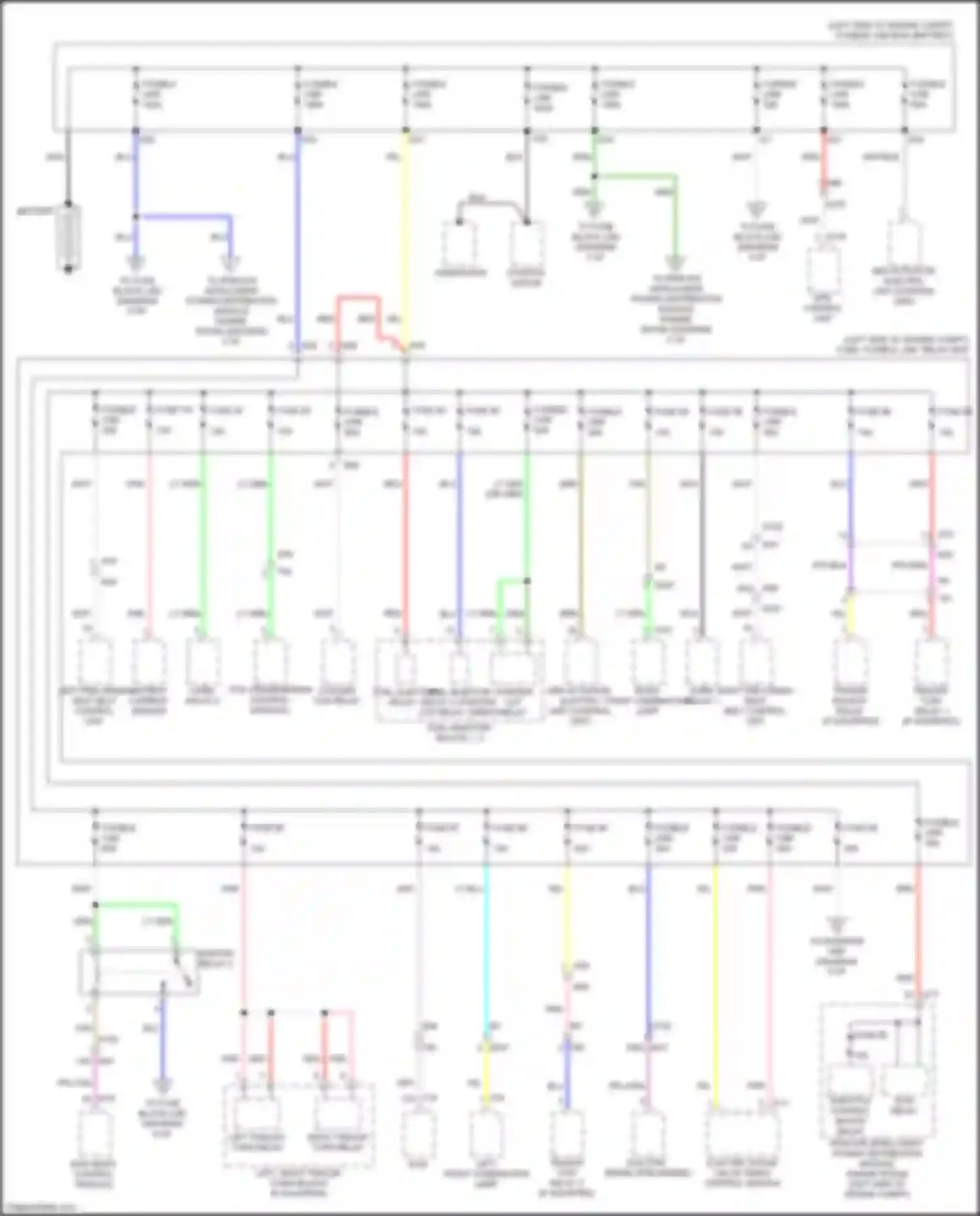 Wiring diagram horn relay 1 for Infiniti QX60 II (2021-2024) (2 of 2)