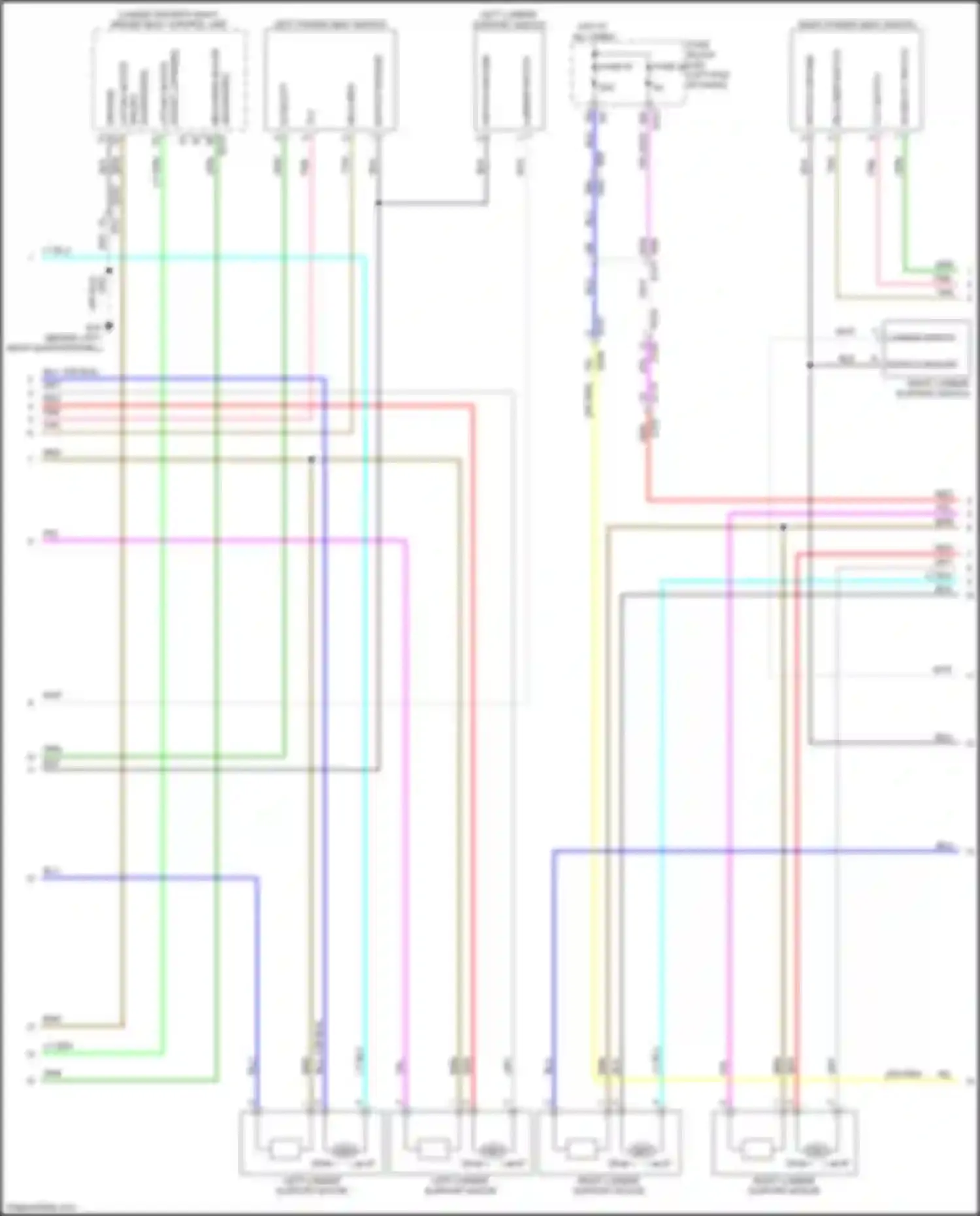Wiring diagram left lumbar support motor y for Infiniti QX60 II (2021-2024) (2 of 2)