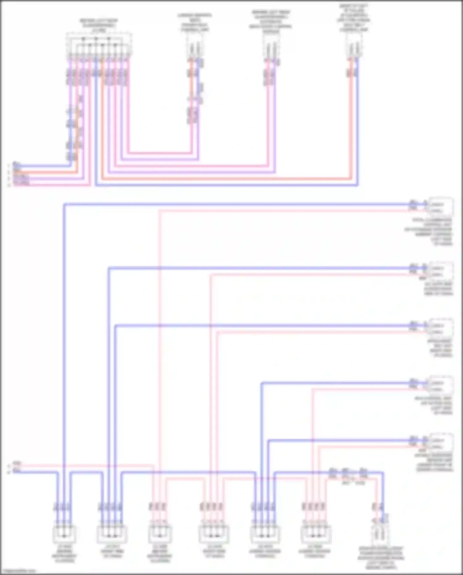 Wiring diagram left pre-crash seat belt control unit for Infiniti QX60 II (2021-2024) (1 of 4)