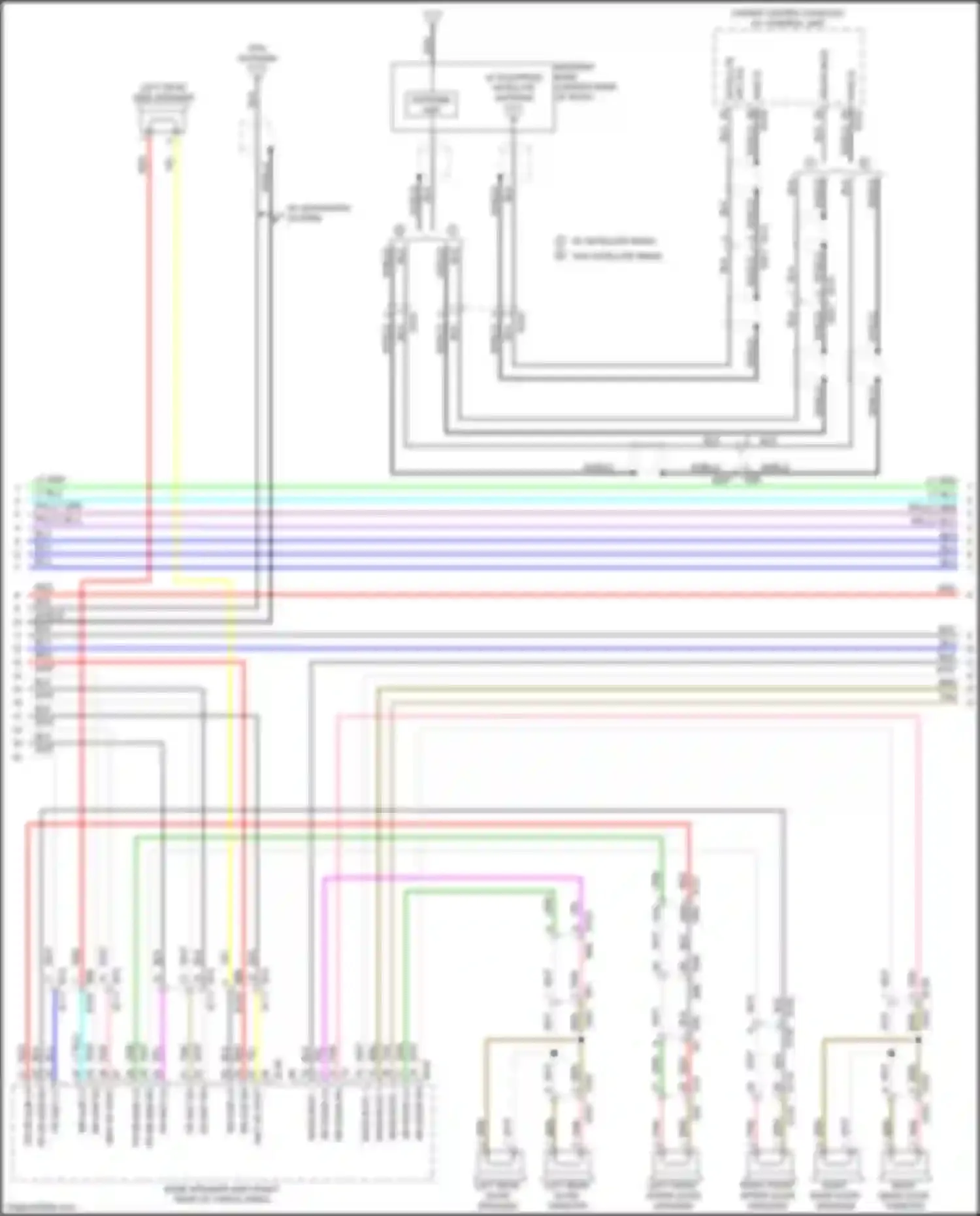 Wiring diagram left rear door tweeter for Infiniti QX60 II (2021-2024) (1 of 4)