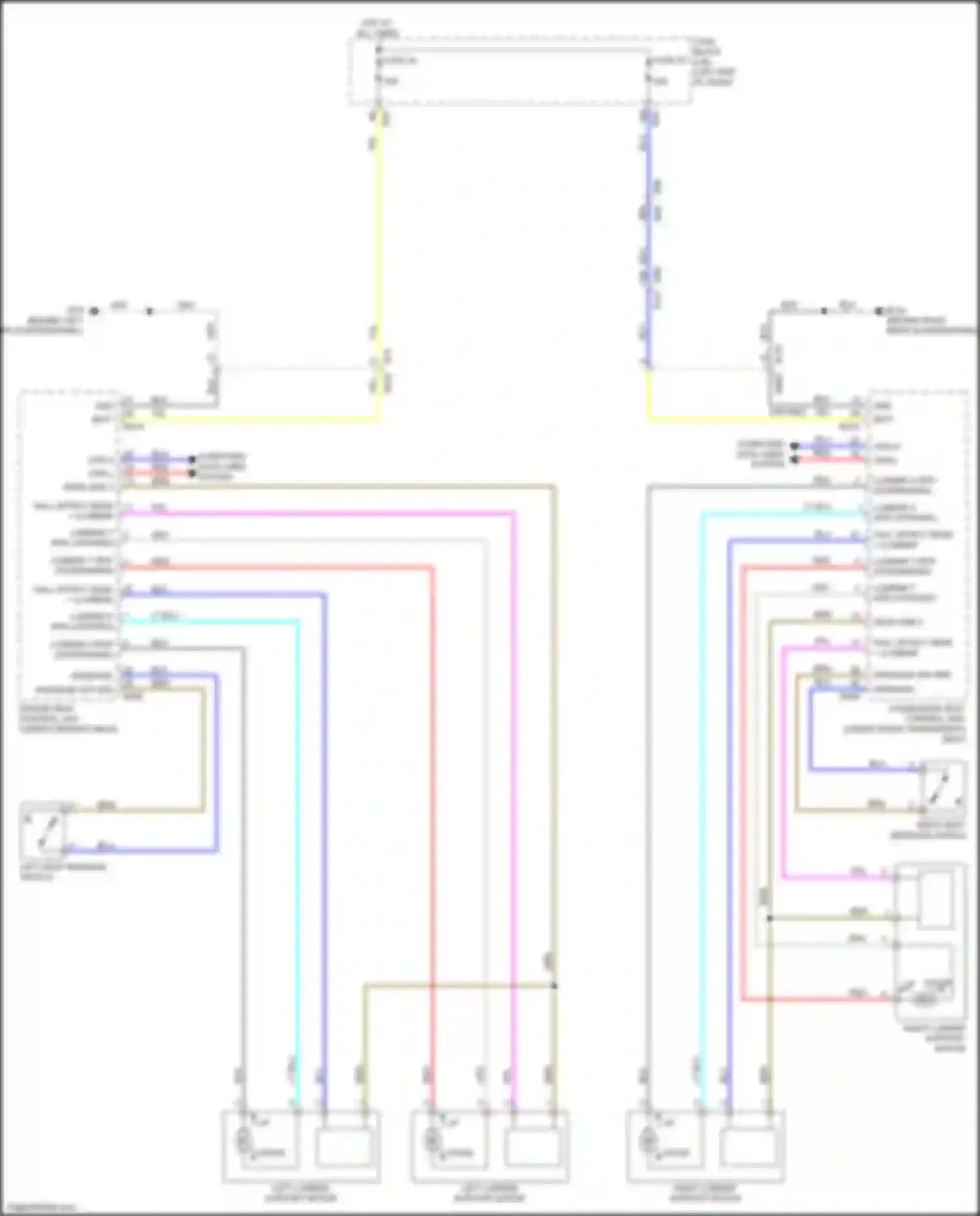 Wiring diagram right lumbar support motor x for Infiniti QX60 II (2021-2024) (1 of 2)