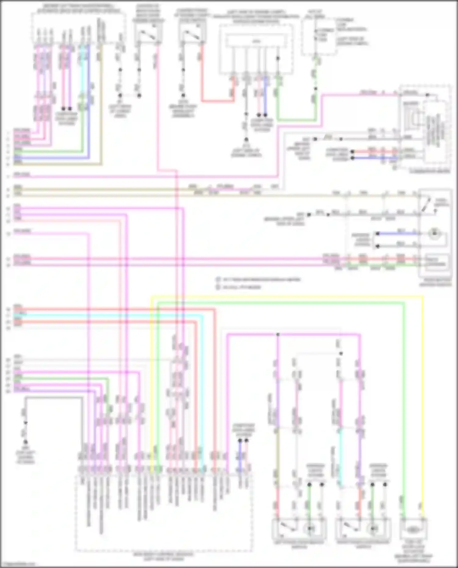Wiring diagram w/ 7 inch information display meter for Infiniti QX60 II (2021-2024) (3 of 34)