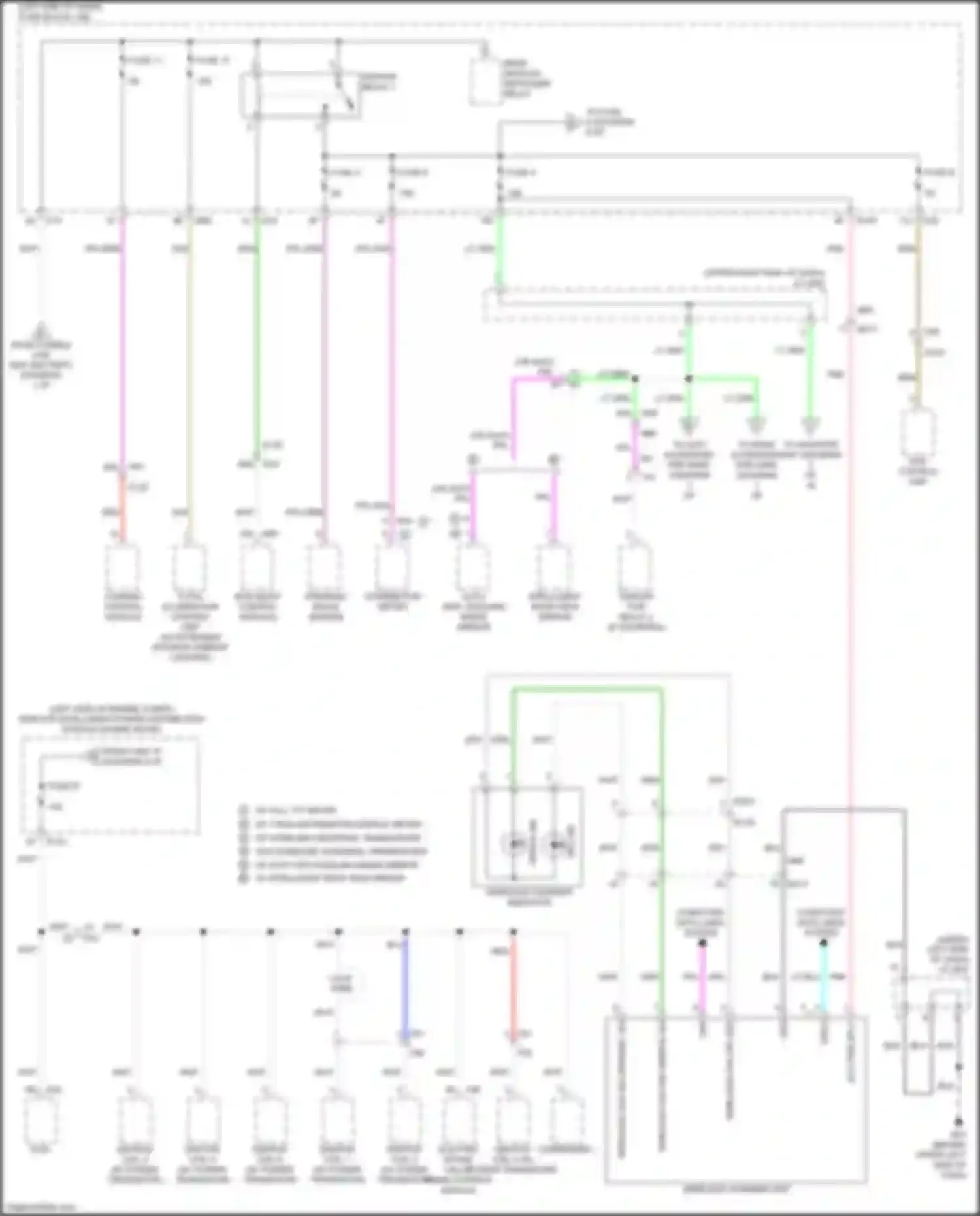 Wiring diagram wireless charger indicator for Infiniti QX60 II (2021-2024) (1 of 1)