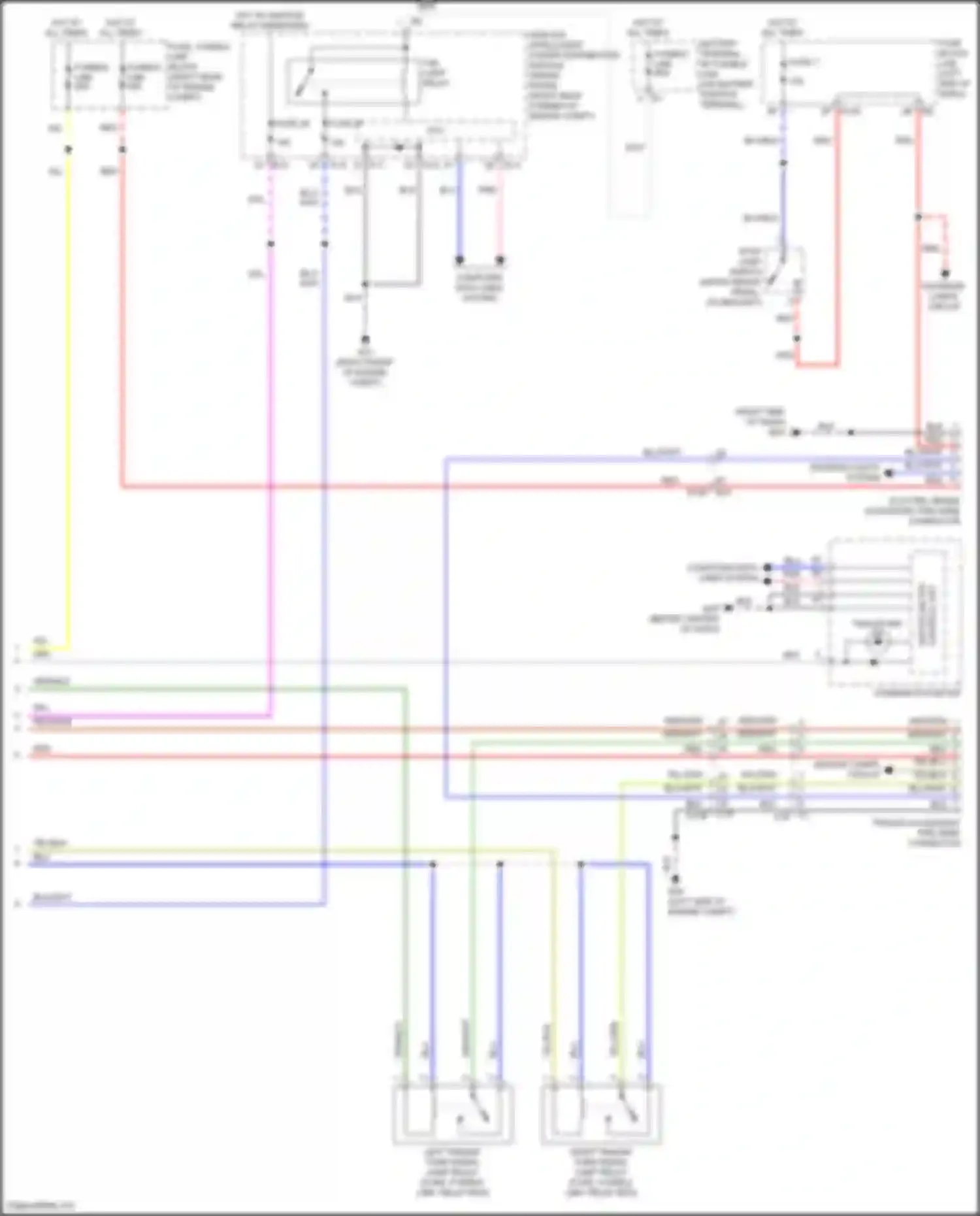 Car Wiring Diagrams for QX80 Infiniti I facelift 3 (2020-2024): Trailer tow circuit (2 of 2)