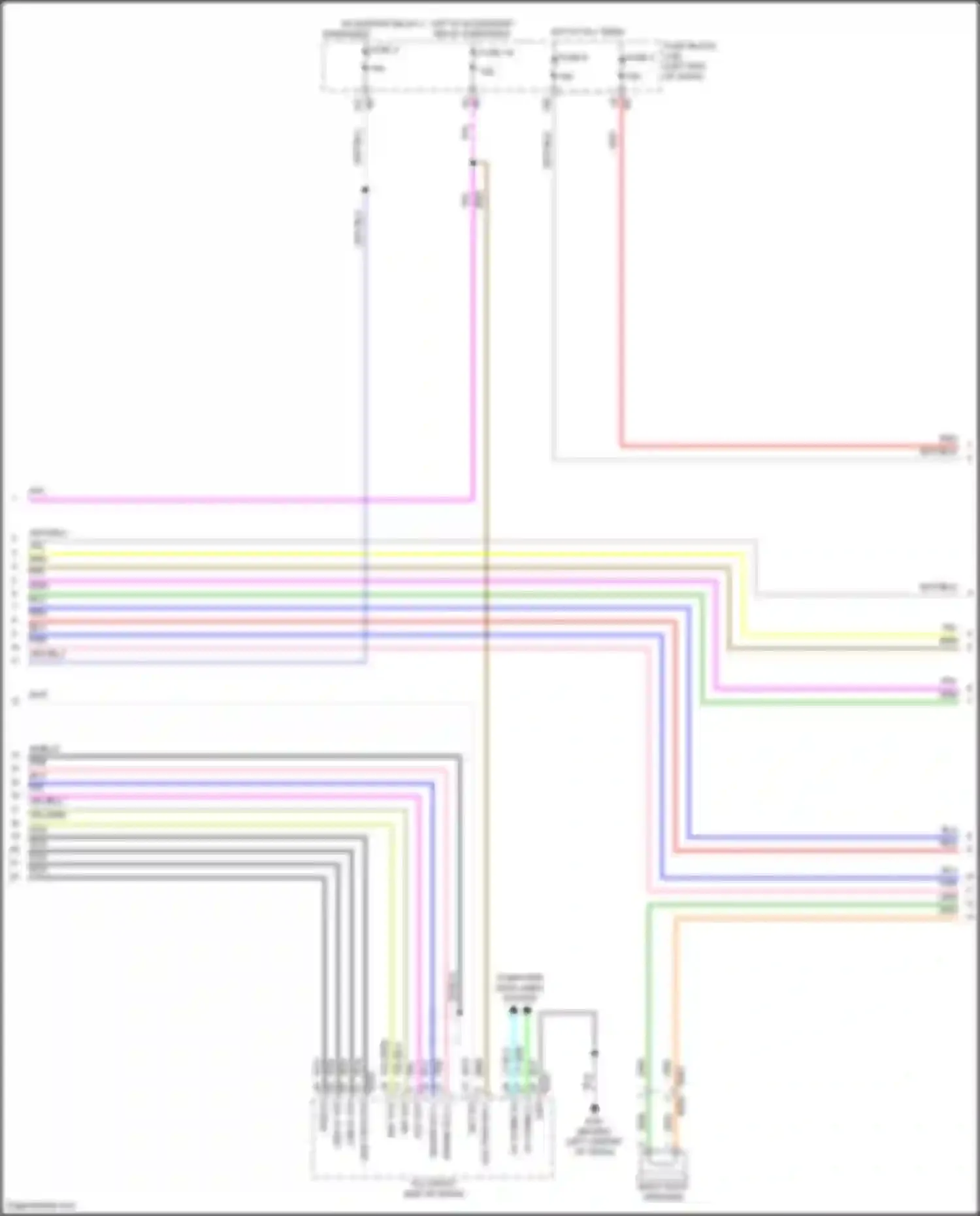 Car Wiring Diagrams for QX80 Infiniti I facelift 3 (2020-2024): Radio circuit, 13 speakers (4 of 5)