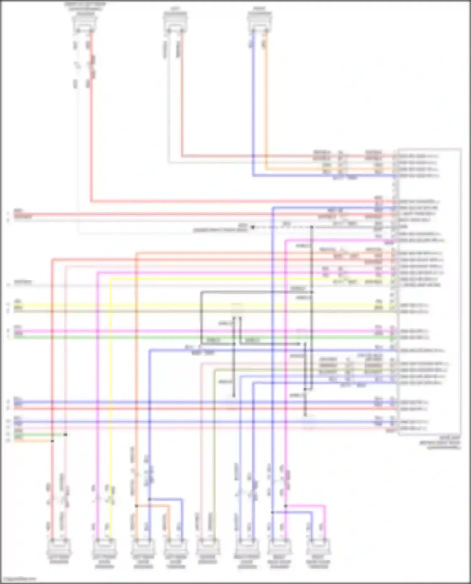 Car Wiring Diagrams for QX80 Infiniti I facelift 3 (2020-2024): Radio circuit, 13 speakers (5 of 5)
