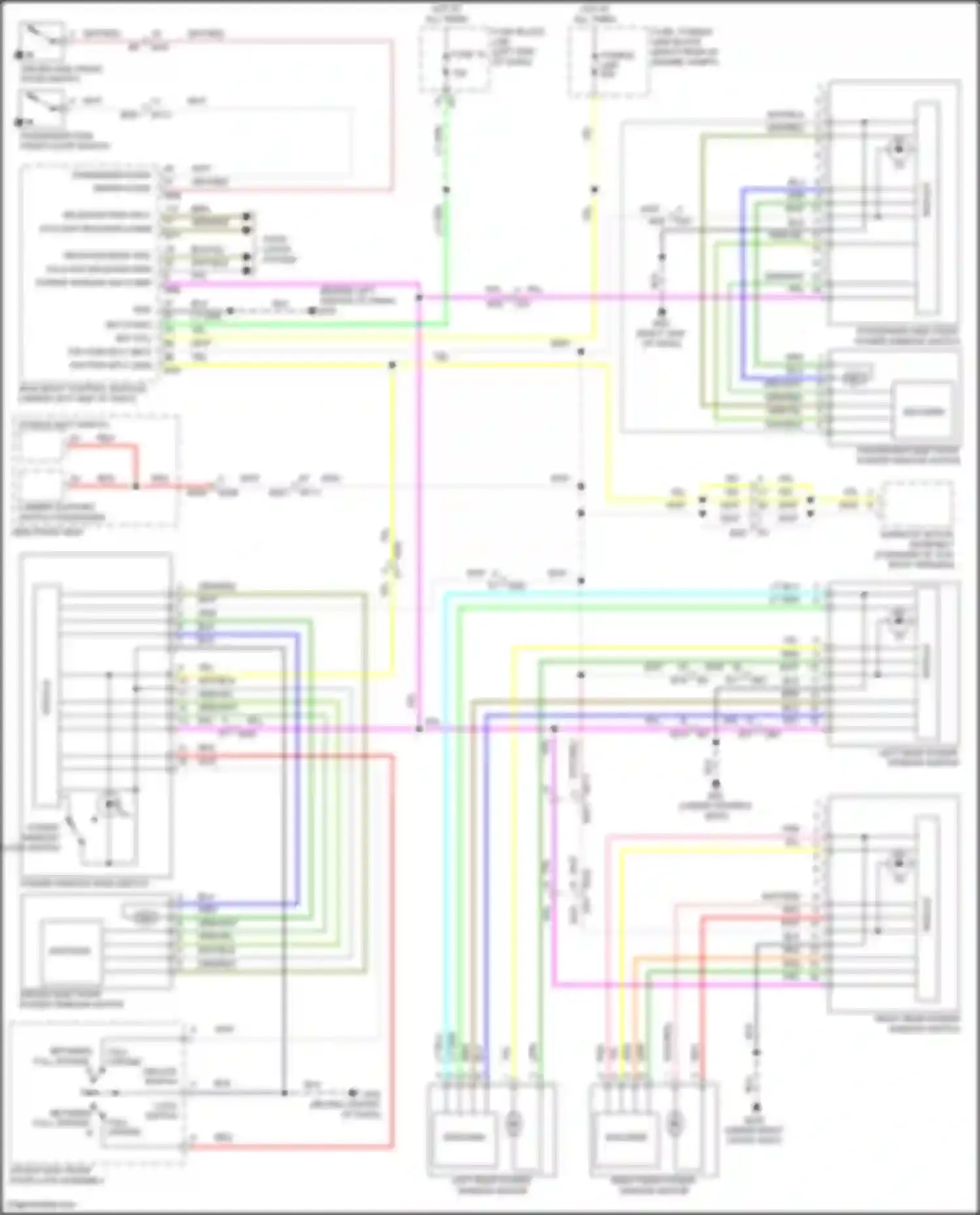 Wiring diagram between full stroke full stroke, for Infiniti QX80 I facelift 3 (2020-2024) (1 of 1)