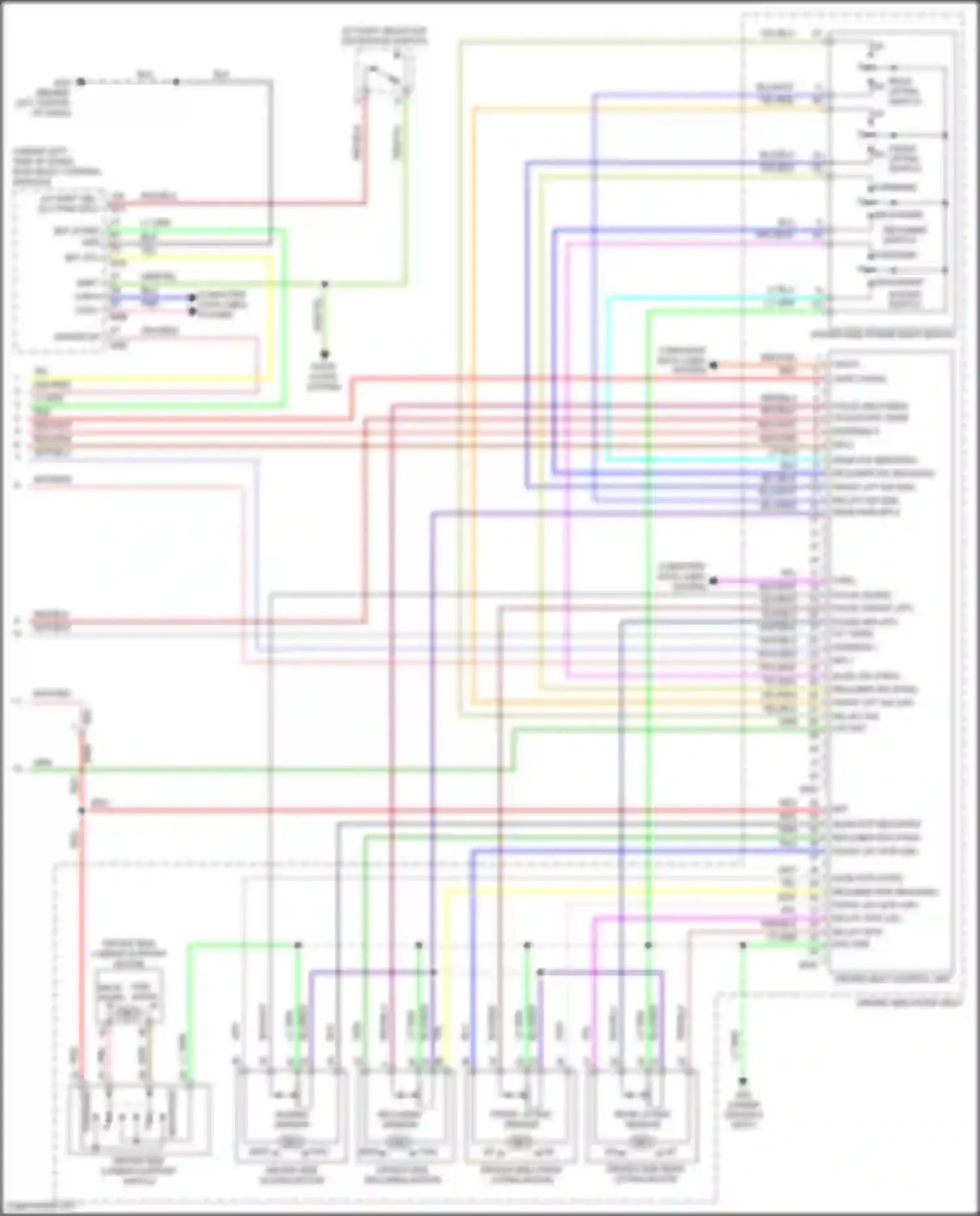 Wiring diagram driver side reclining motor for Infiniti QX80 I facelift 3 (2020-2024) (2 of 2)