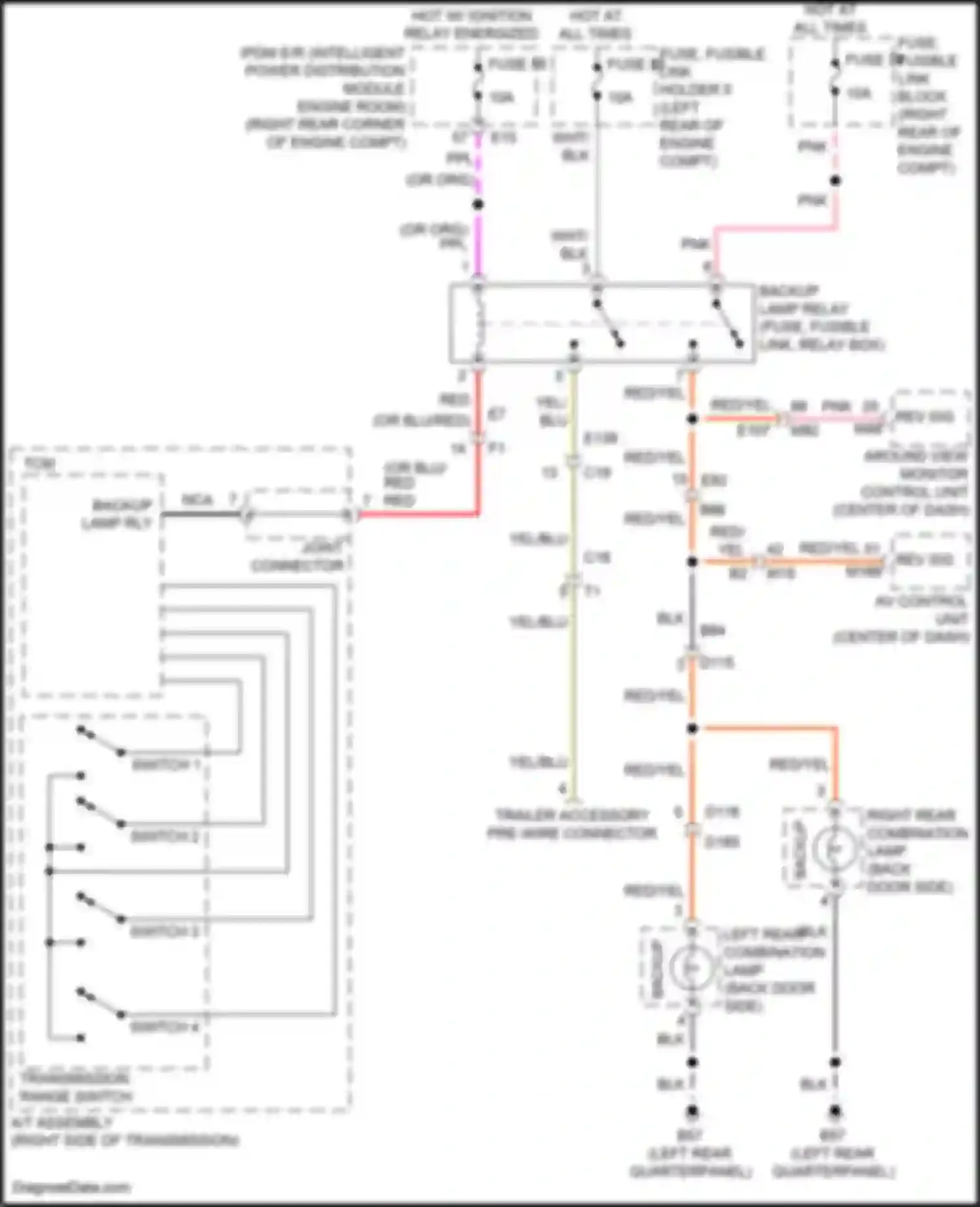Wiring diagram hot at all times for Infiniti QX80 I facelift 3 (2020-2024) (21 of 67)