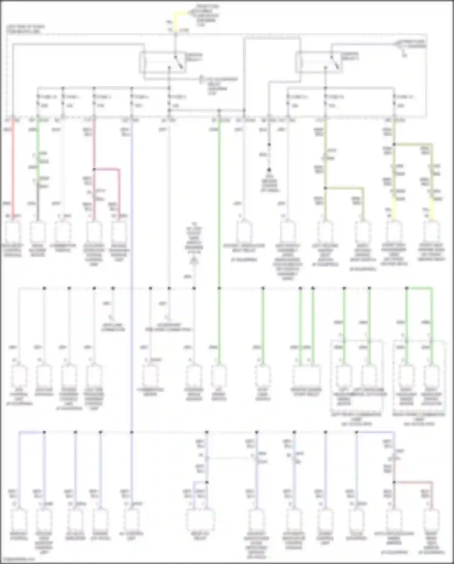 Wiring diagram left front combination lamp for Infiniti QX80 I facelift 3 (2020-2024) (6 of 6)