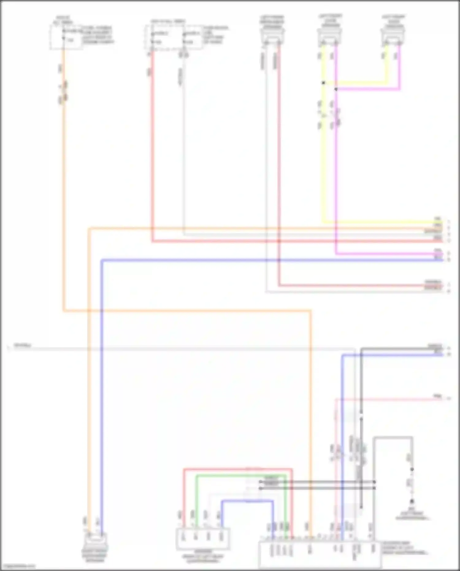 Wiring diagram left front door speaker for Infiniti QX80 I facelift 3 (2020-2024) (2 of 4)