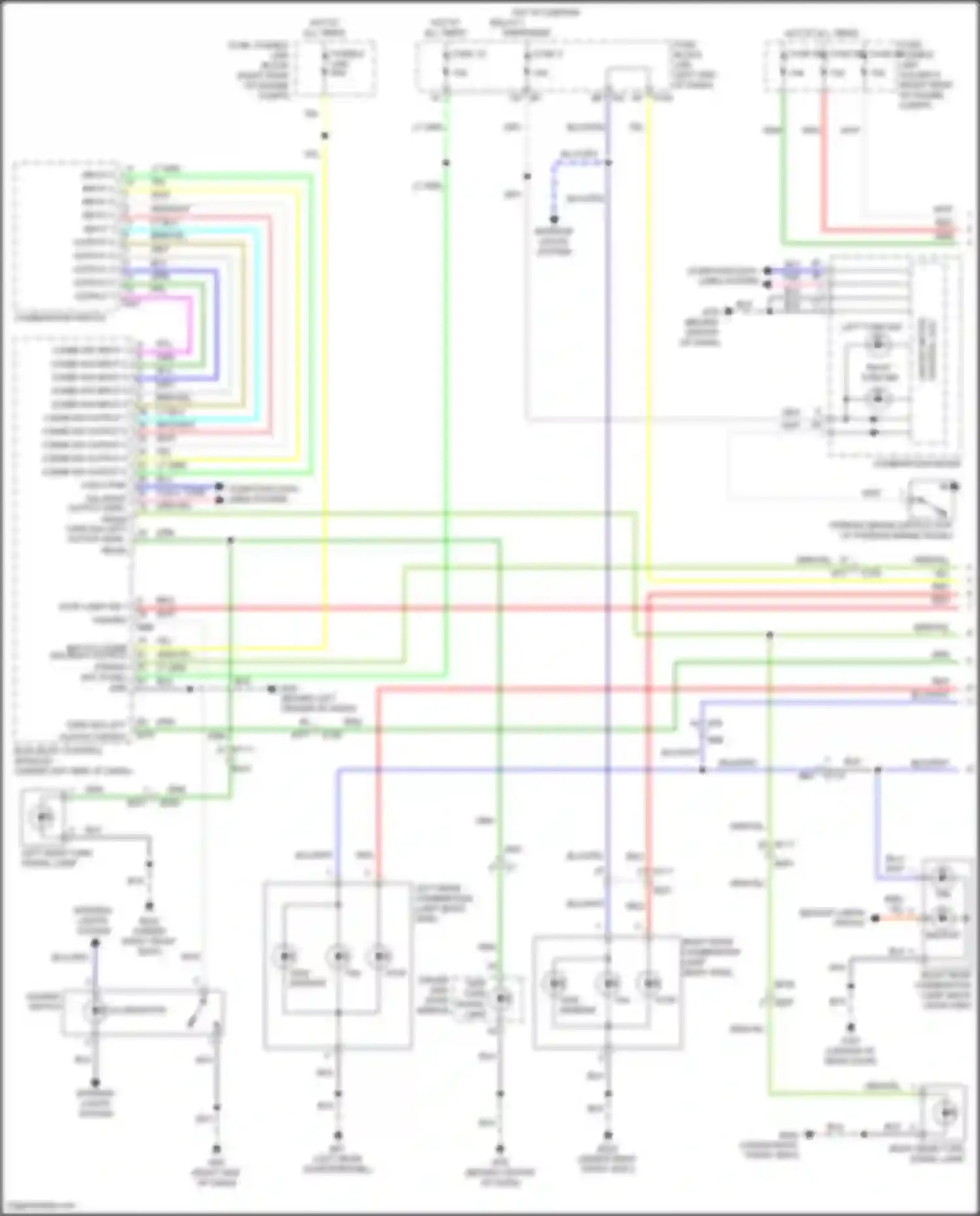 Wiring diagram left turn ind for Infiniti QX80 I facelift 3 (2020-2024) (1 of 2)